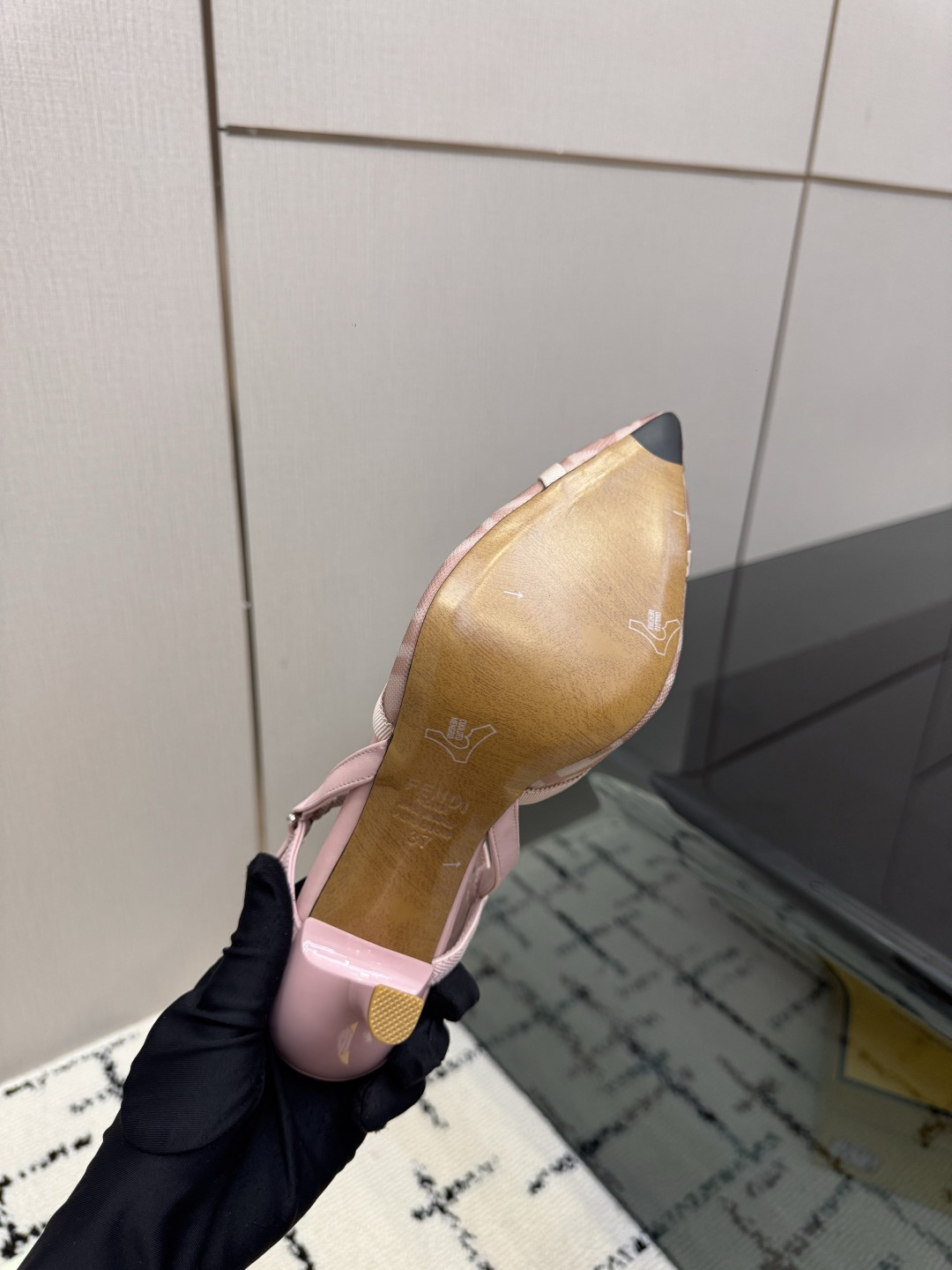 FENDI Pink Colibri High Heel Slingbacks