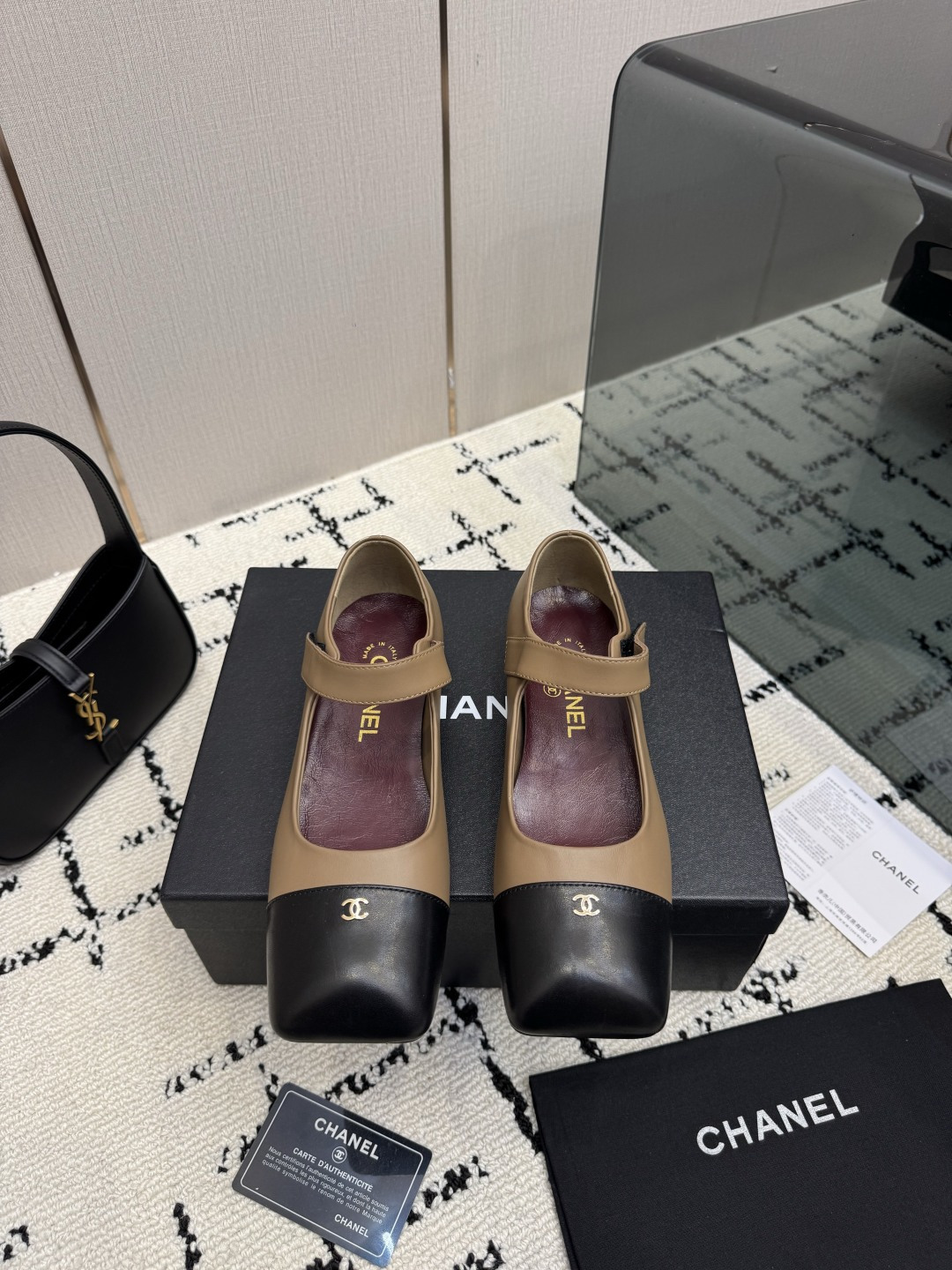 Chanel Tan Cap-Toe Mary Jane Pumps
