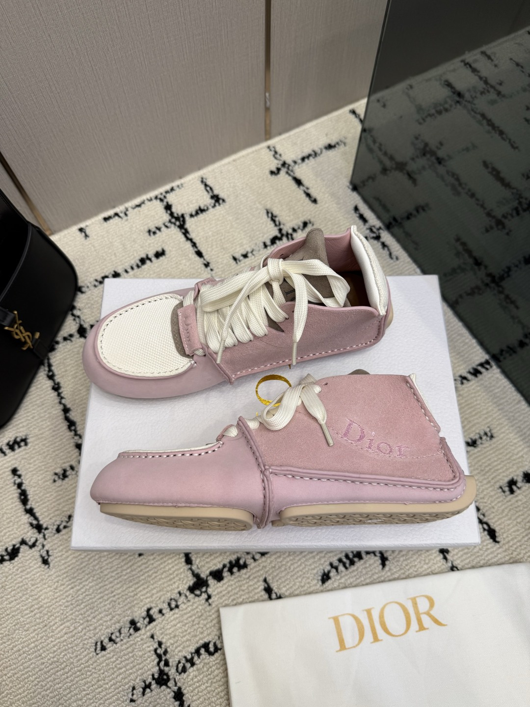 Dior Pink High-Top Sneakers