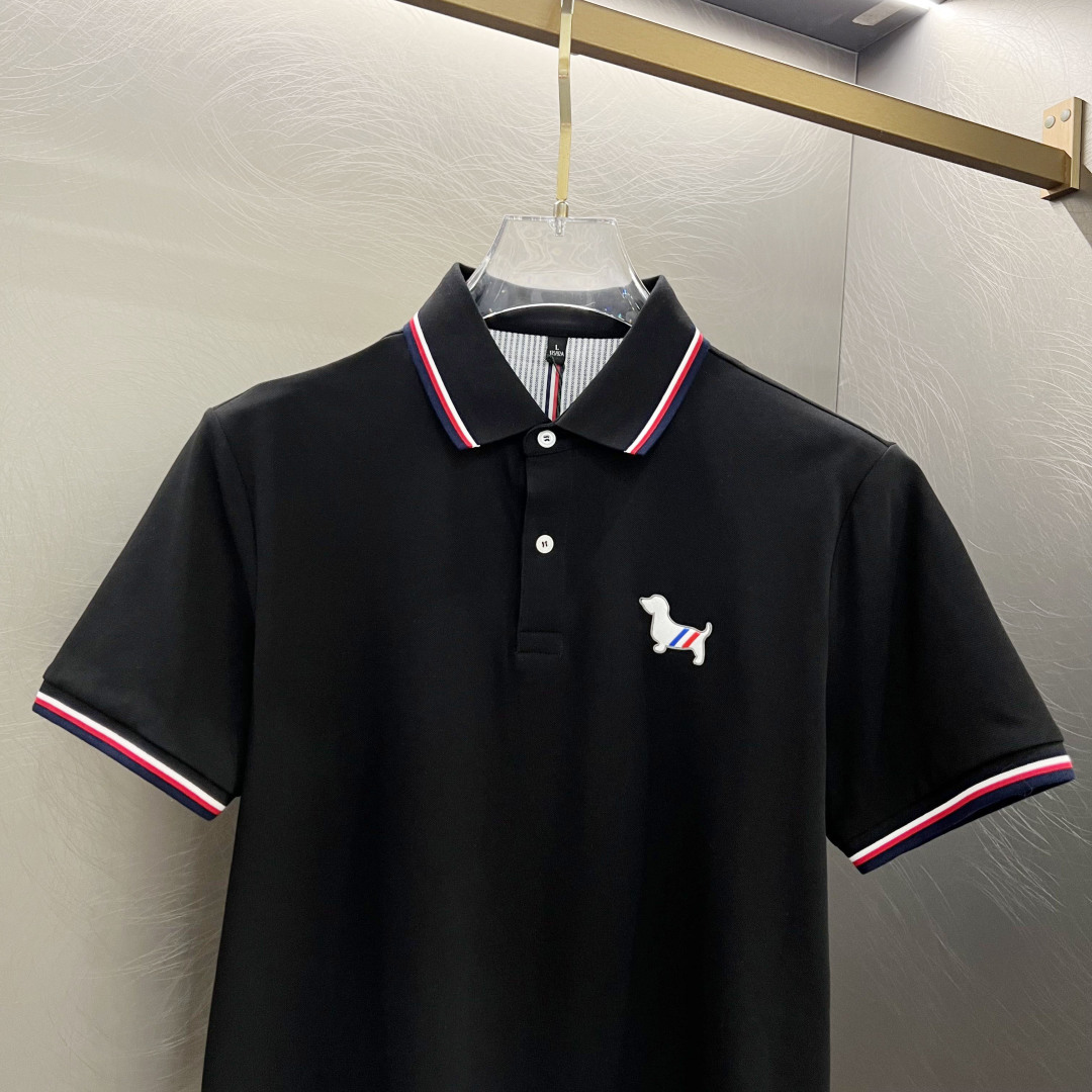 PTB家25SS新款春夏短袖翻领T恤Polo，最高版本客供定制高端朱地面料简单时尚款，拼色螺纹超级好看！
