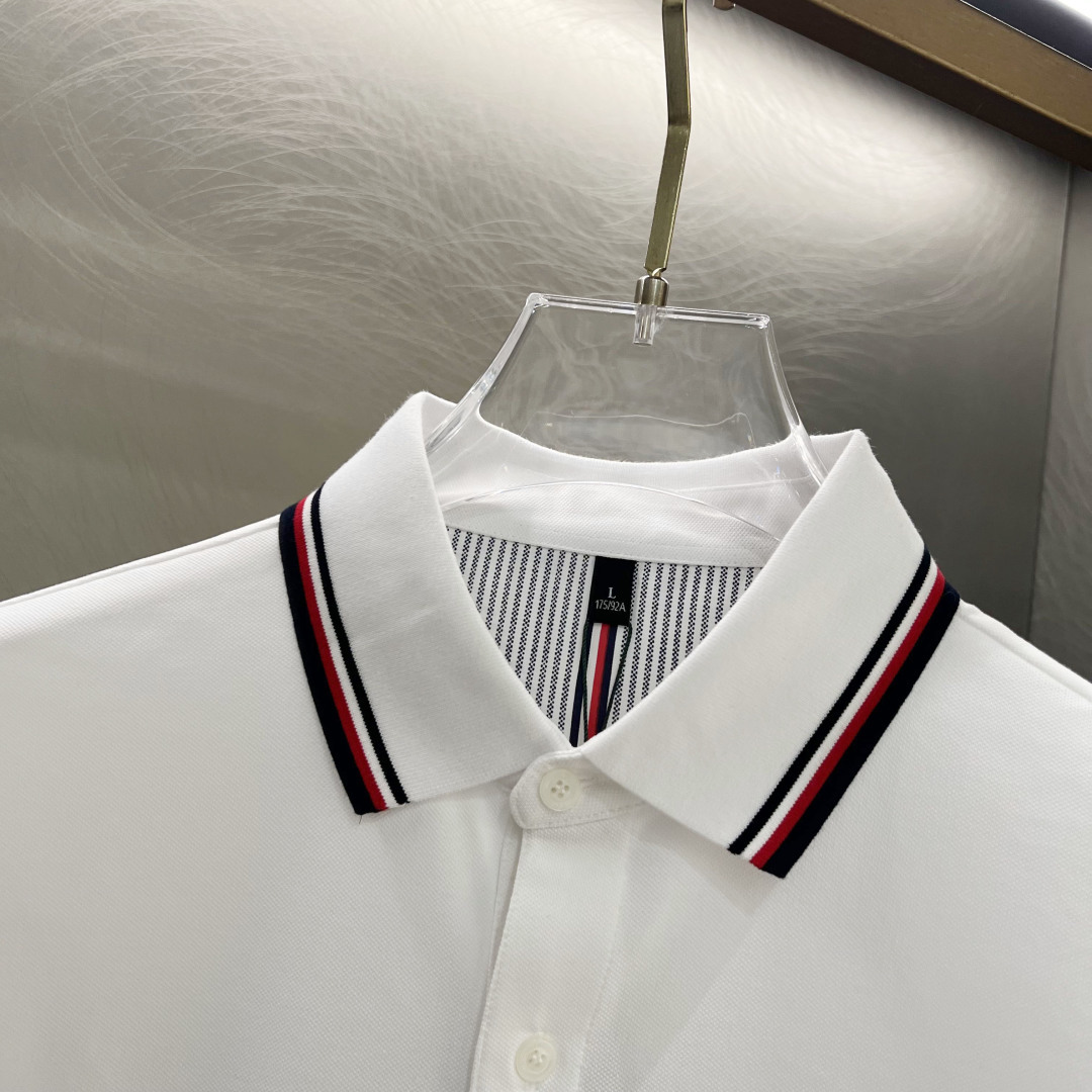 PTB家25SS新款春夏短袖翻领T恤Polo，最高版本客供定制高端朱地面料简单时尚款，拼色螺纹超级好看！
