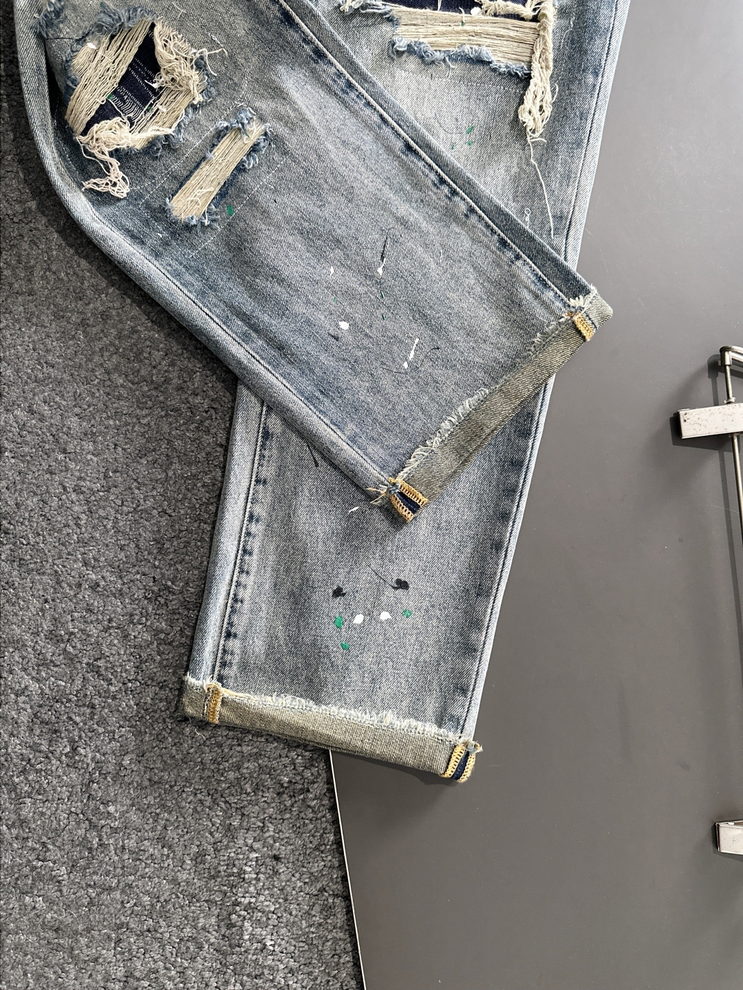 Custom-Made High-End Cowboy Jeans: Complex Tailoring with Handmade Details - 图片 8