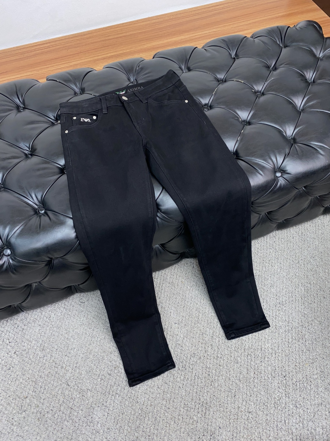 Title: P602 Amani 25ss Men’s Jeans: Fall/Winter Collection with Unique Design and High-Quality Materials. Sizes 28-38. - 图片 6