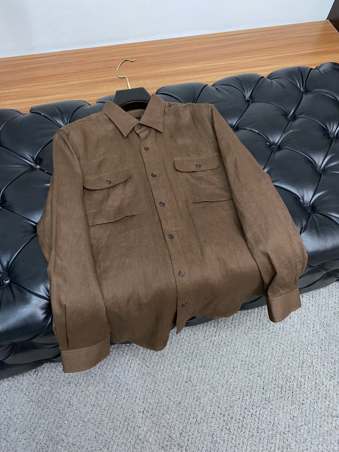 “Brioni Linen Shirt: Classic Integration of Long-Sleeve Fashion, Unique Retro Charm” - 图片 8