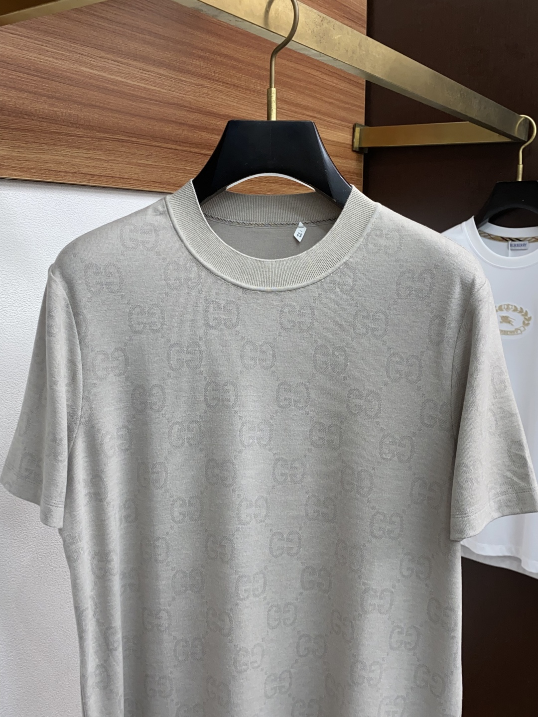 古奇 家族男士高端简约圆领加厚毛绒面短袖 ，香港洋行渠道货，纯正血统品质，25年秋冬 新款，经典王牌系列