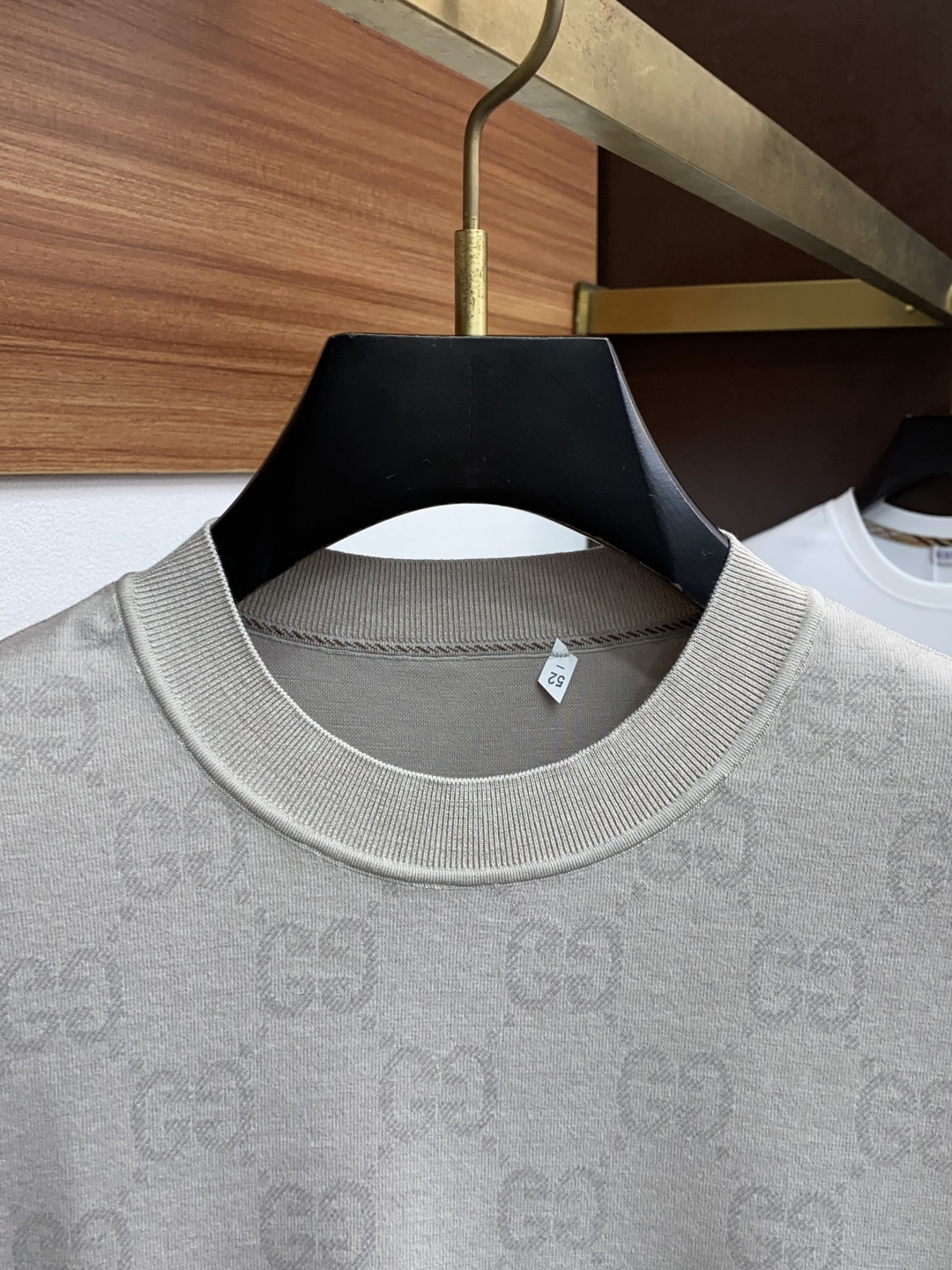 古奇 家族男士高端简约圆领加厚毛绒面短袖 ，香港洋行渠道货，纯正血统品质，25年秋冬 新款，经典王牌系列