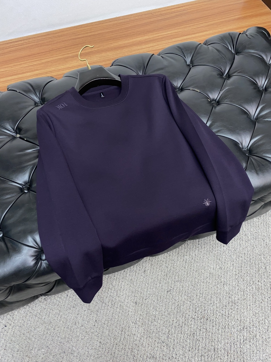  迪奥 家族男士高端简约圆领加厚莫代尔客气棉长袖 卫衣，香港洋行渠道货，纯正血统品质，25年秋冬 新款，