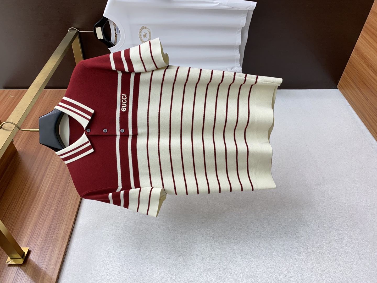 Gucci Men's Striped Short Sleeve Polo Shirt, Classic Knitwear Top 2 cmp i1754530056307 7311 0 0