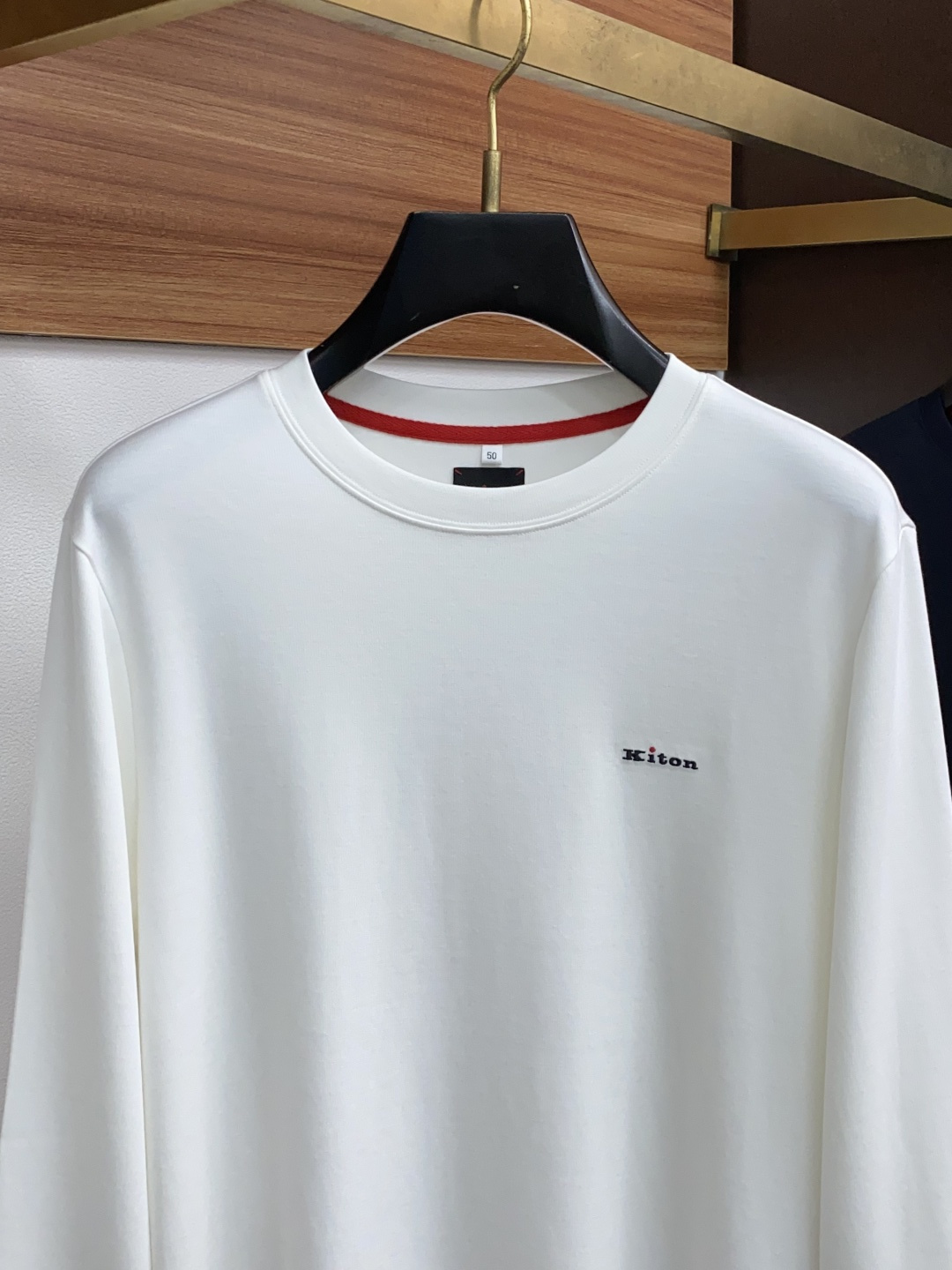  kiton 2025秋冬专柜新款 时尚休闲打底衫长袖 定制高织高密纯棉 暖序织柔 进口定制针织面面料，