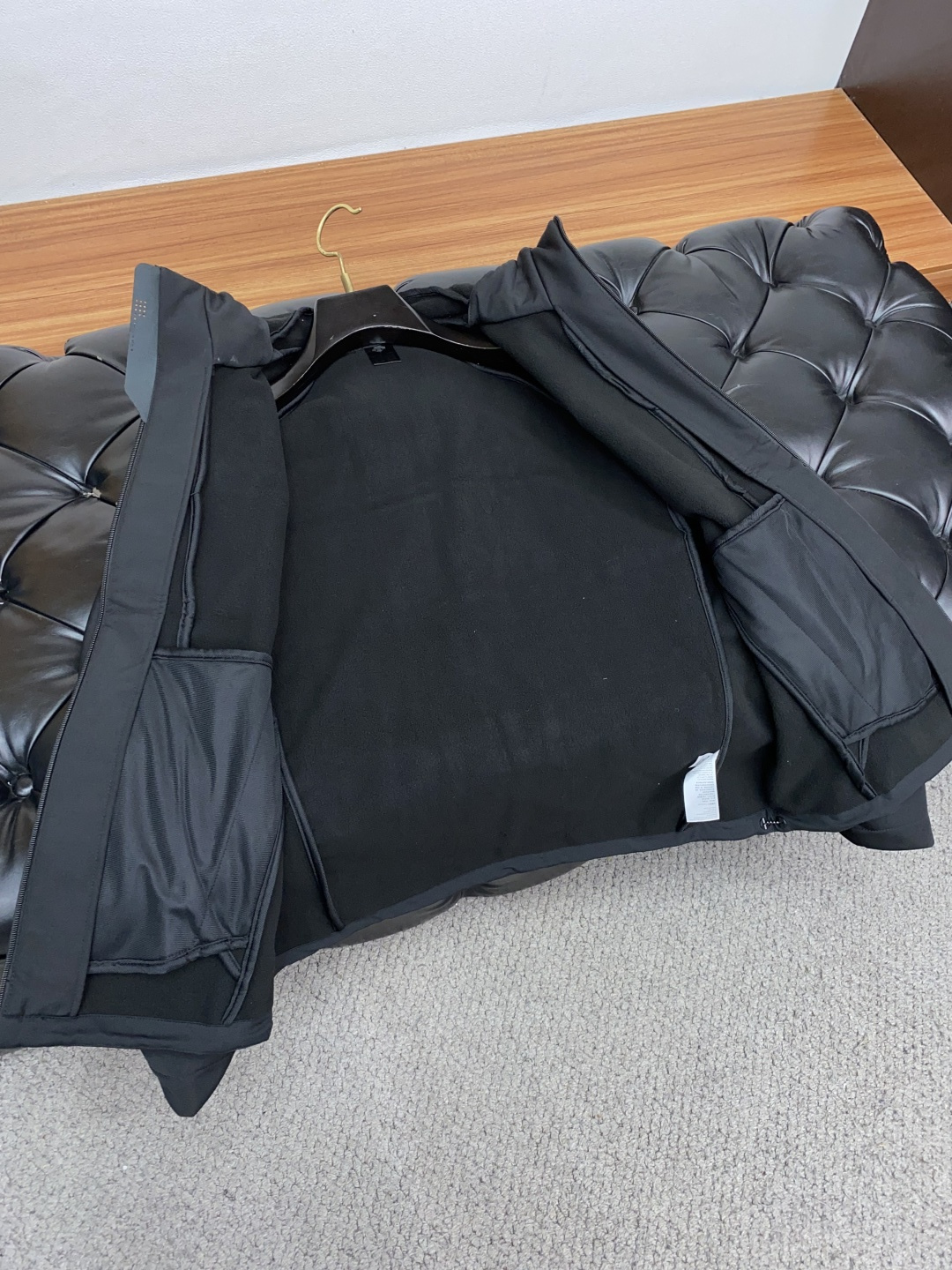 迪桑特 男士软壳外套拉绒 连帽轻量弹力透气夹克三防面料 内里加绒 码数 M-3xL