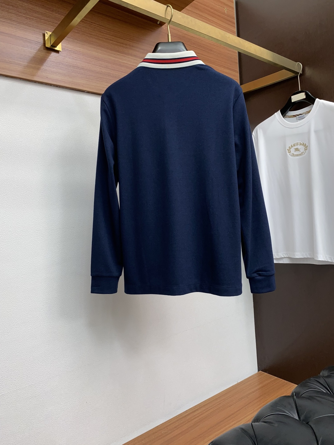  古奇 2025ss新品时尚休闲立领单穿商务休闲高档羊毛材质长袖翻领Polo 舒适保暖！抗起球👍🏼不刺激