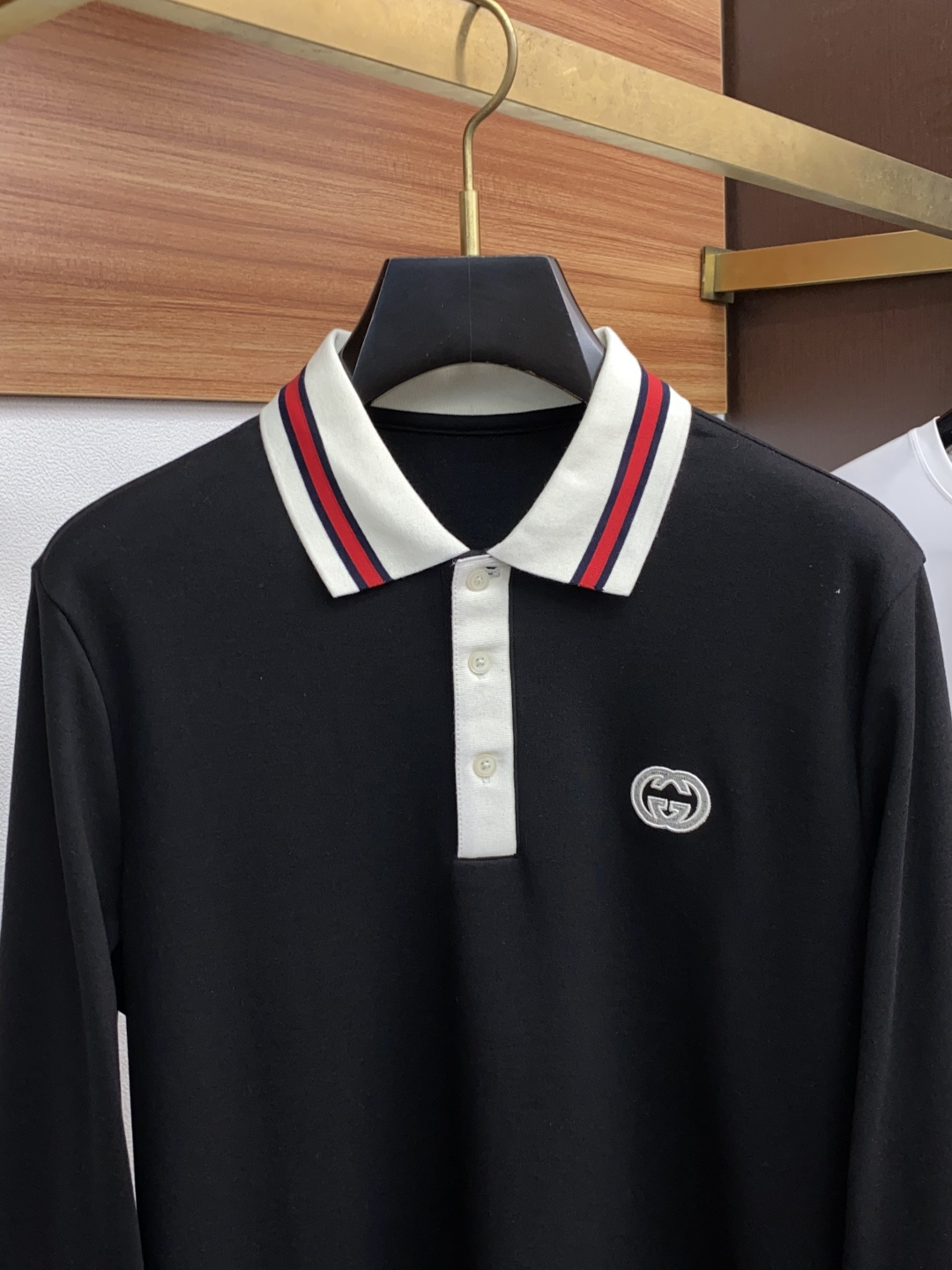  古奇 2025ss新品时尚休闲立领单穿商务休闲高档羊毛材质长袖翻领Polo 舒适保暖！抗起球👍🏼不刺激