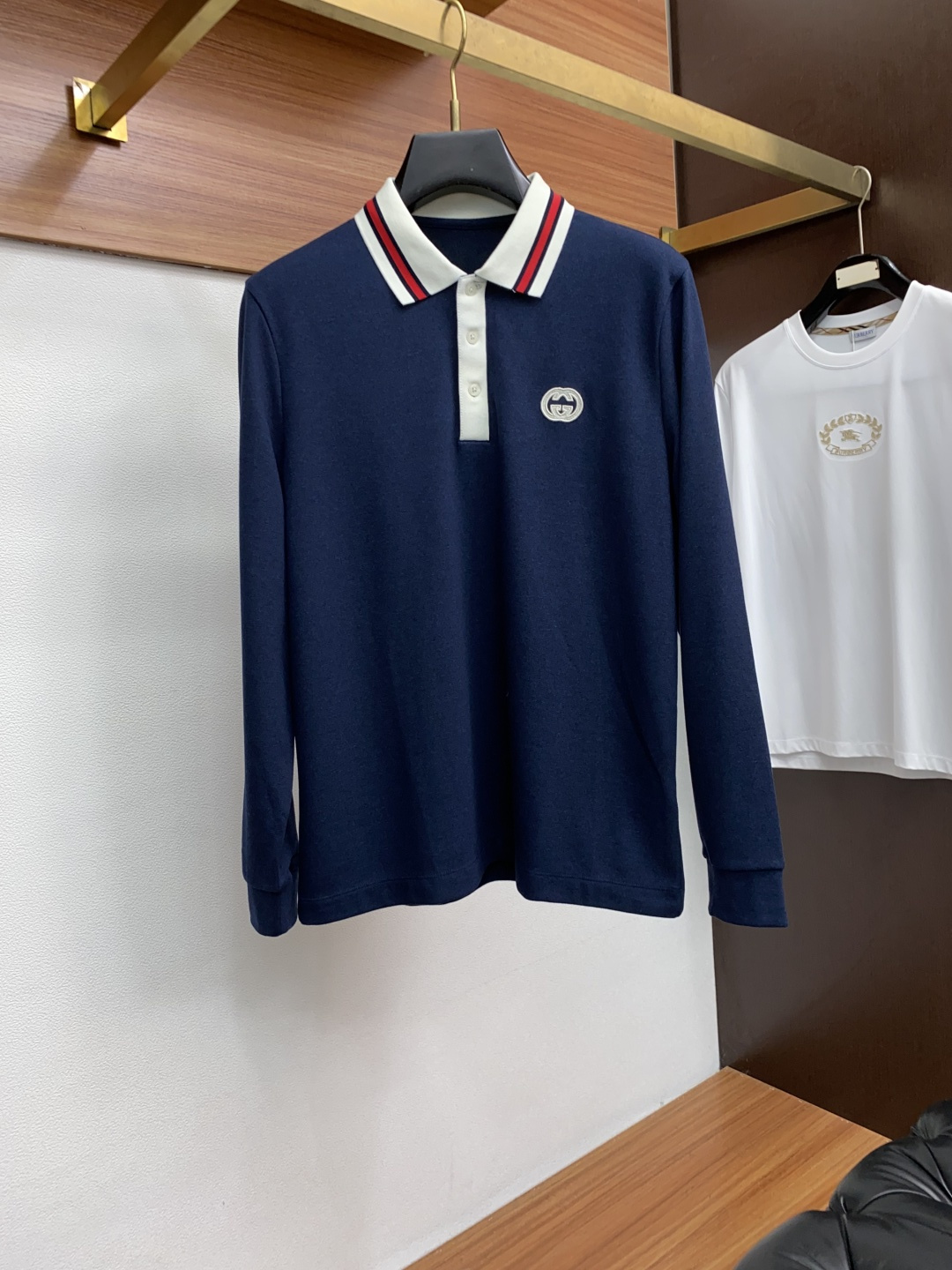  古奇 2025ss新品时尚休闲立领单穿商务休闲高档羊毛材质长袖翻领Polo 舒适保暖！抗起球👍🏼不刺激