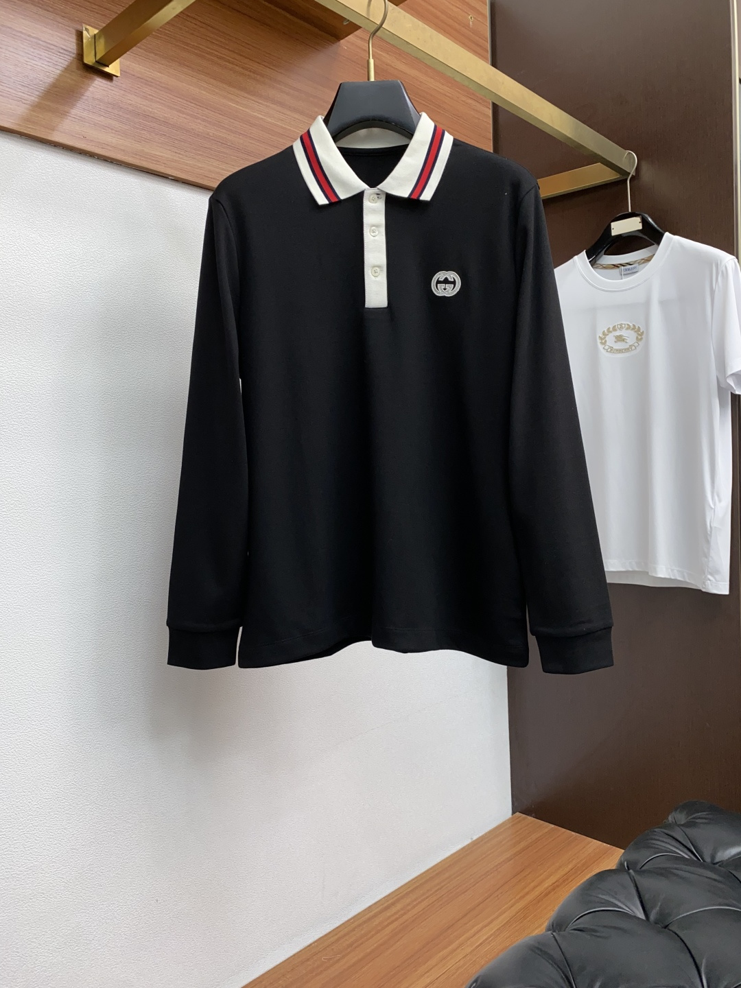  古奇 2025ss新品时尚休闲立领单穿商务休闲高档羊毛材质长袖翻领Polo 舒适保暖！抗起球👍🏼不刺激