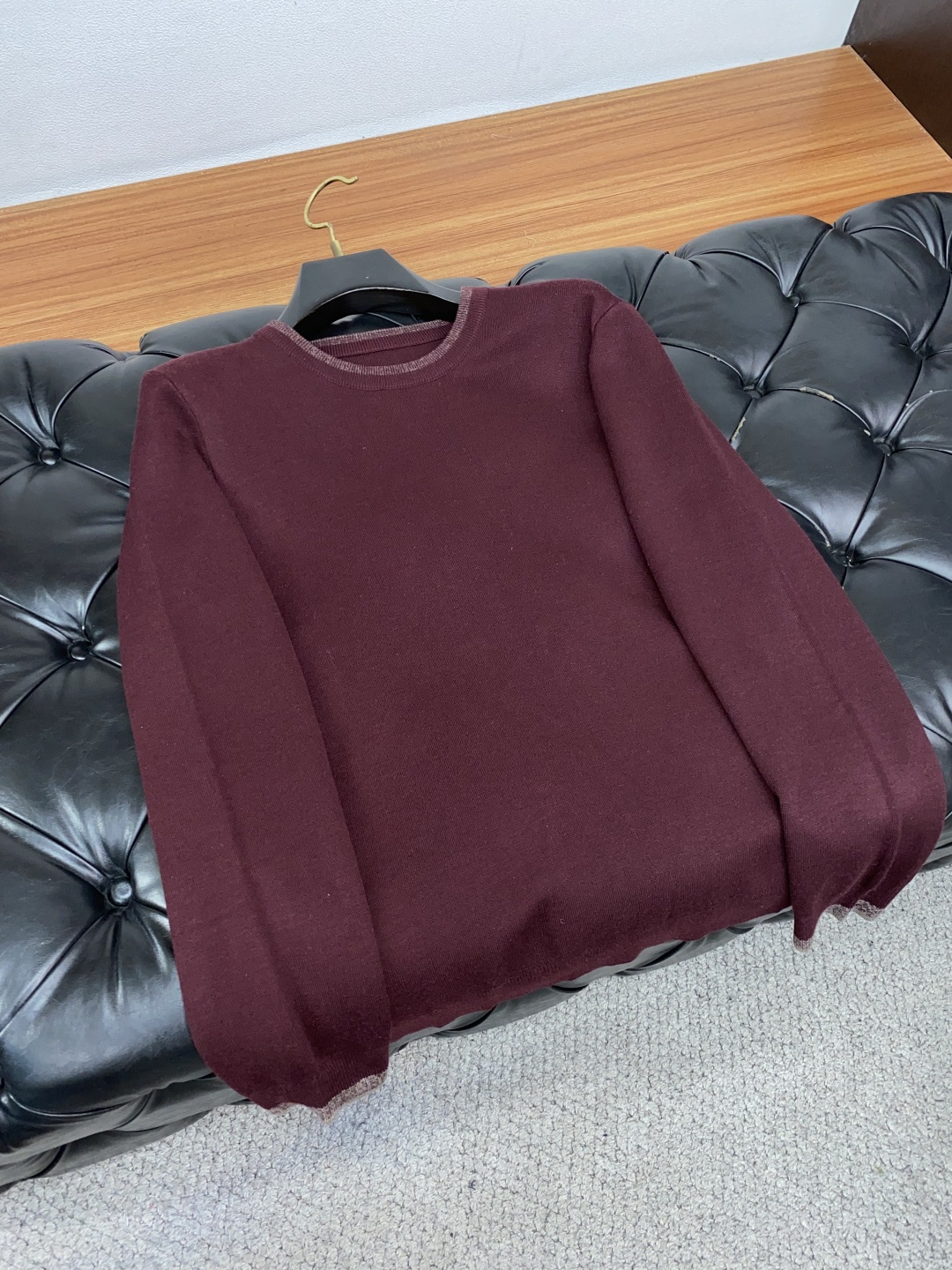 杰尼亚 2025ss新品时尚休闲圆领单穿商务休闲高档精纺纯长袖羊毛毛衣 Polo衫 舒适保暖！抗起球👍🏼