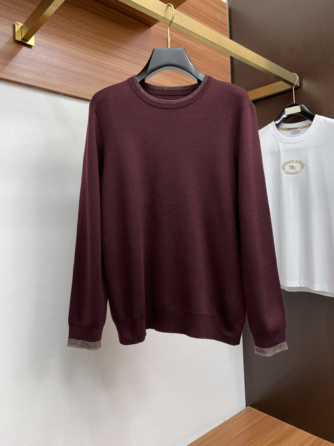 杰尼亚 2025ss新品时尚休闲圆领单穿商务休闲高档精纺纯长袖羊毛毛衣 Polo衫 舒适保暖！抗起球👍🏼