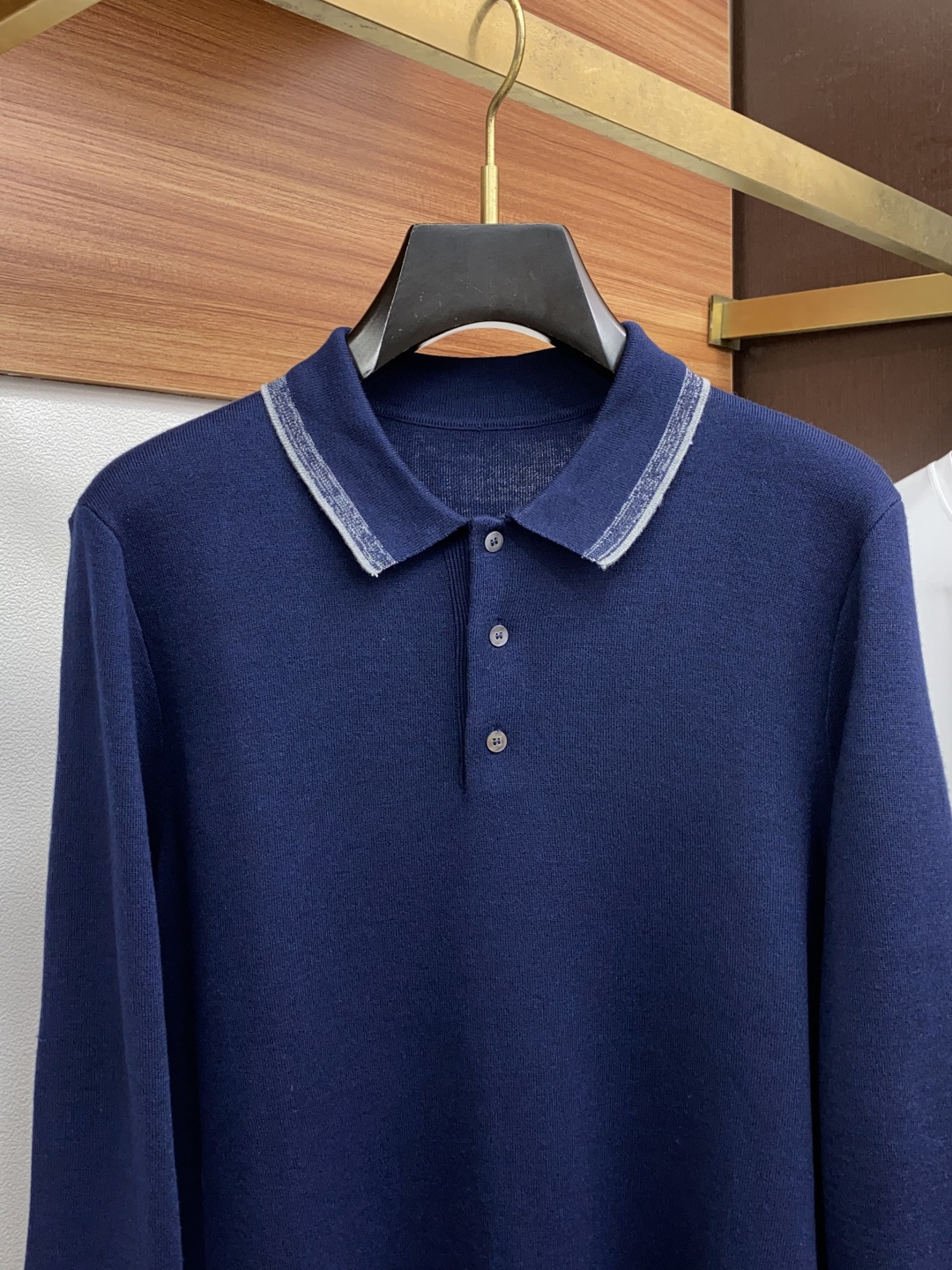 杰尼亚 2025ss新品时尚休闲翻领单穿商务休闲高档精纺纯长袖羊毛毛衣 Polo衫 舒适保暖！抗起球👍🏼