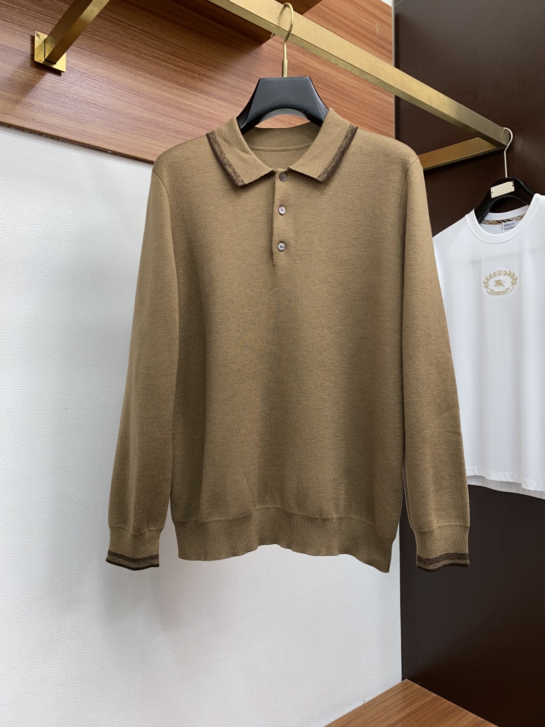 Zegna Wool Long Sleeve Polo Shirt - Comfortable, Warm & Anti-Pilling Material 2 cmp i1755433612390 4805 0 0