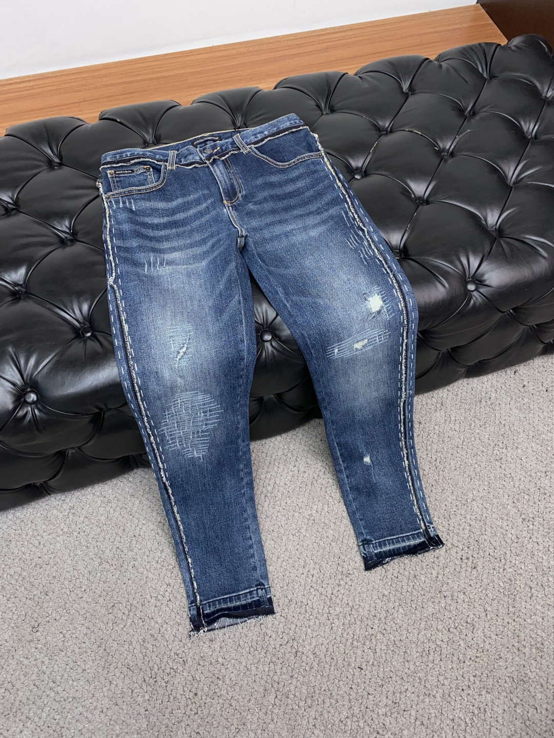  DG 25男士牛仔裤原厂原布原洗水！进口原版水洗弹力面料，复杂的手工艺叠加，任何一个洗水环节多停留几秒