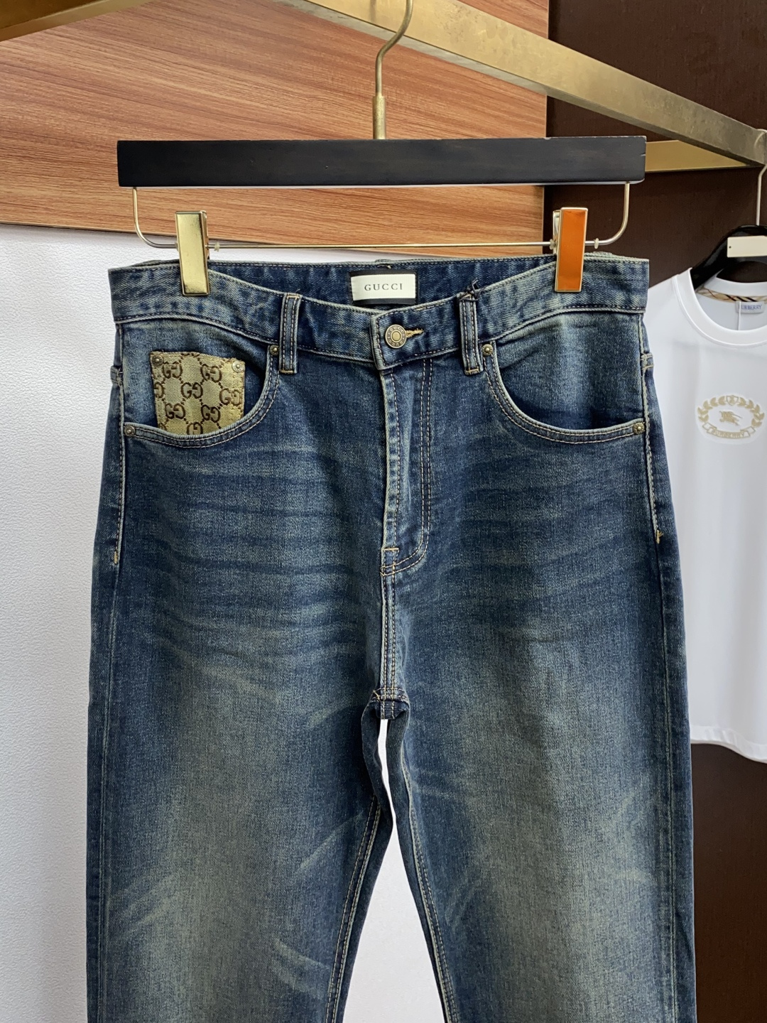  古奇 25男士牛仔裤原厂原布原洗水！进口原版水洗弹力面料，复杂的手工艺叠加，任何一个洗水环节多停留几秒