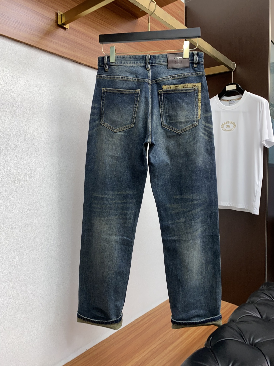  古奇 25男士牛仔裤原厂原布原洗水！进口原版水洗弹力面料，复杂的手工艺叠加，任何一个洗水环节多停留几秒