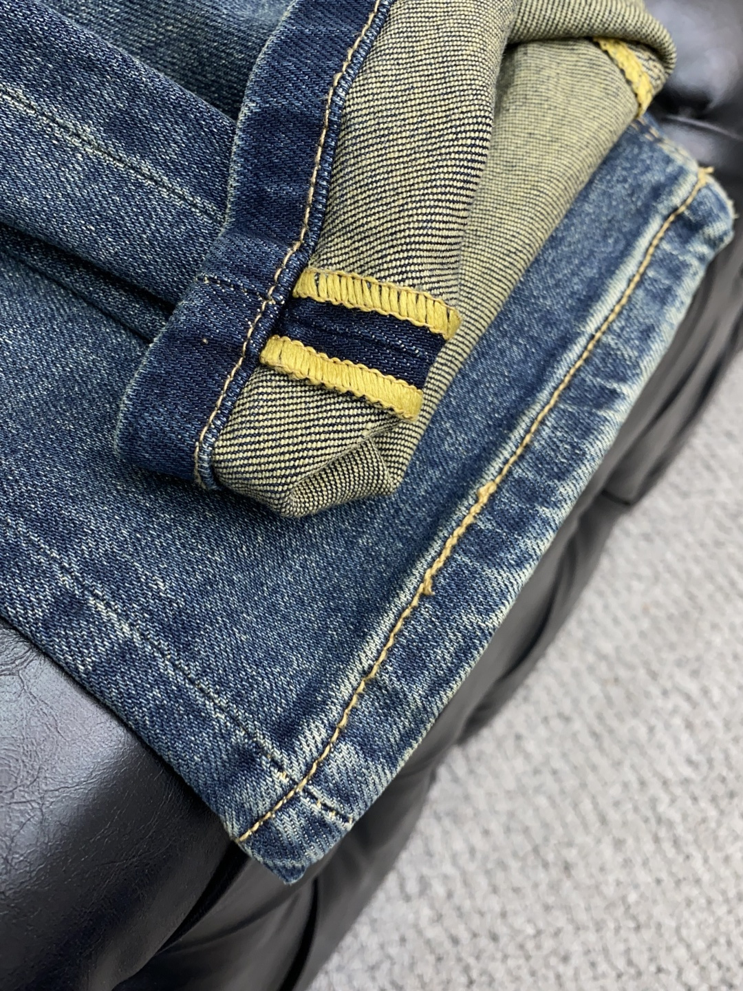  古奇 25男士牛仔裤原厂原布原洗水！进口原版水洗弹力面料，复杂的手工艺叠加，任何一个洗水环节多停留几秒