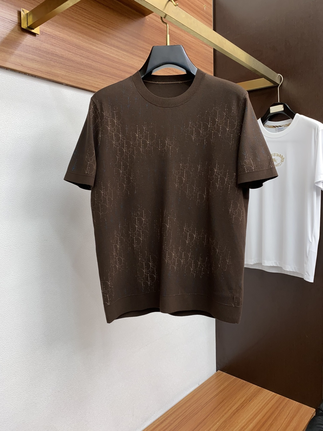  迪奥 家族男士高端简约圆领翻领加厚针织毛衣短袖 ，香港洋行渠道货，纯正血统品质，25年秋冬 新款，经典