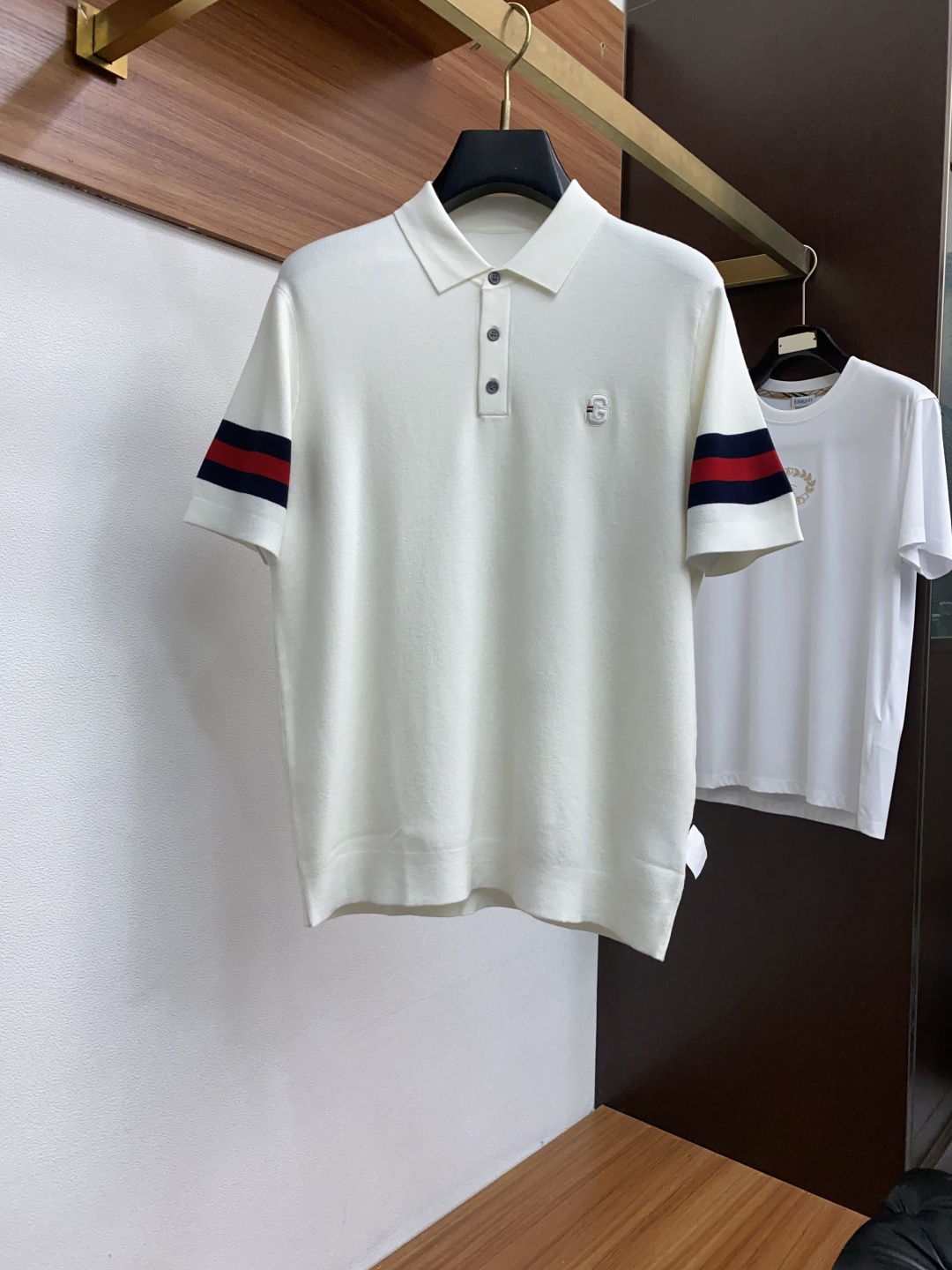  古奇 男士高端简约翻领加厚针织毛衣短袖 ，香港洋行渠道货，纯正血统品质，25年秋冬 新款，经典王牌系列