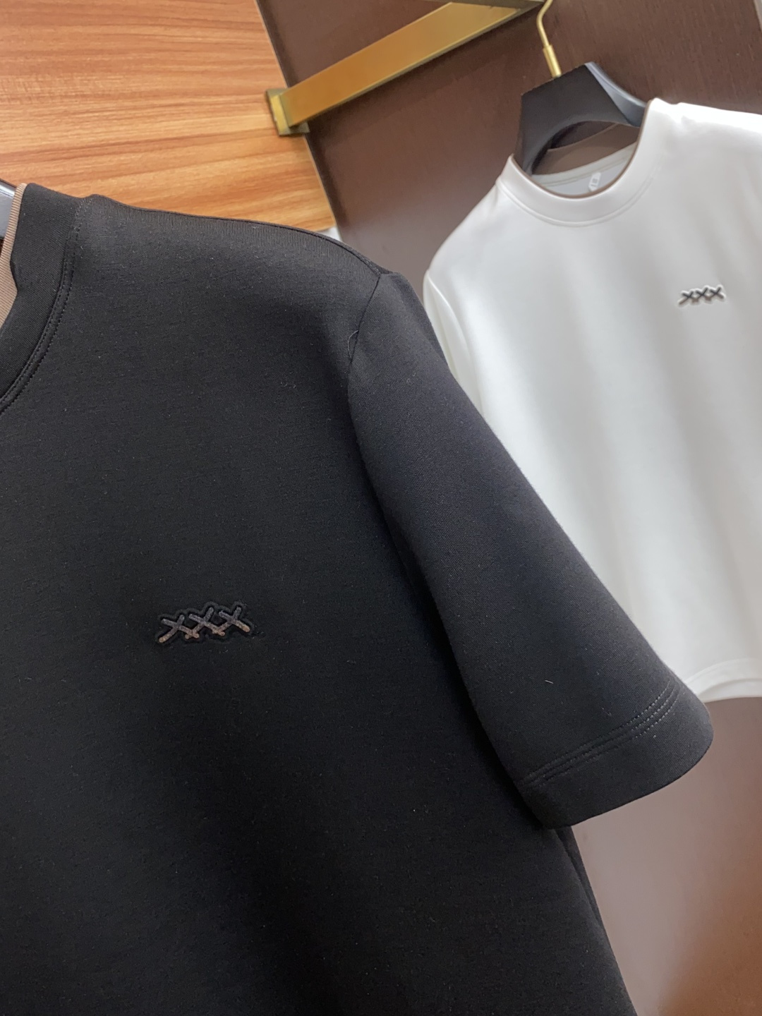  杰尼亚 2025秋冬专柜新款 时尚休闲打底衫短袖T恤，精选莫代尔空气棉 精致原版logo打造，舒适性与