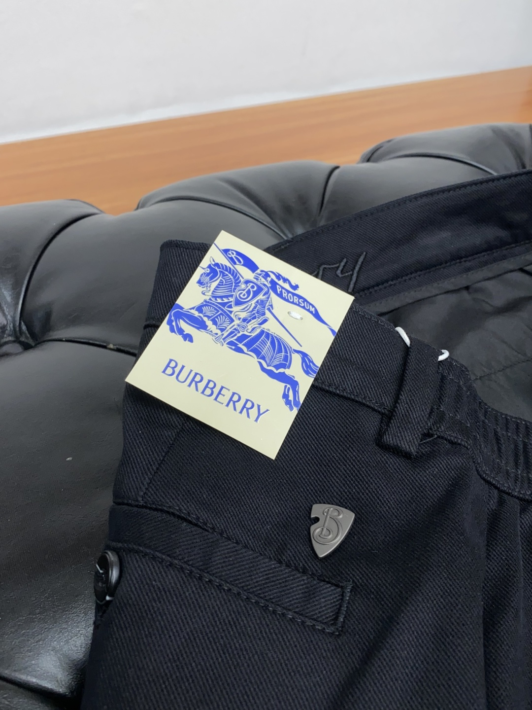  巴宝莉 2025秋冬新款男士休闲西装裤商务直筒裤型，腰头弹力（32码脚口18.5CM）定制 高弹力斜纹