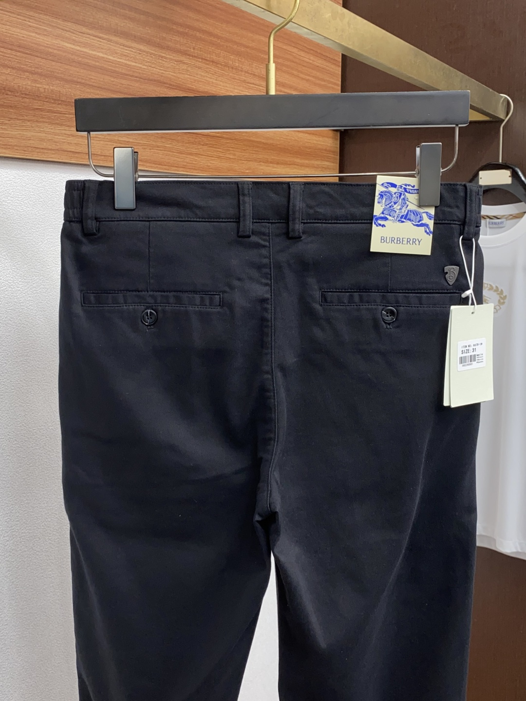  巴宝莉 2025秋冬新款男士休闲西装裤商务直筒裤型，腰头弹力（32码脚口18.5CM）定制 高弹力斜纹