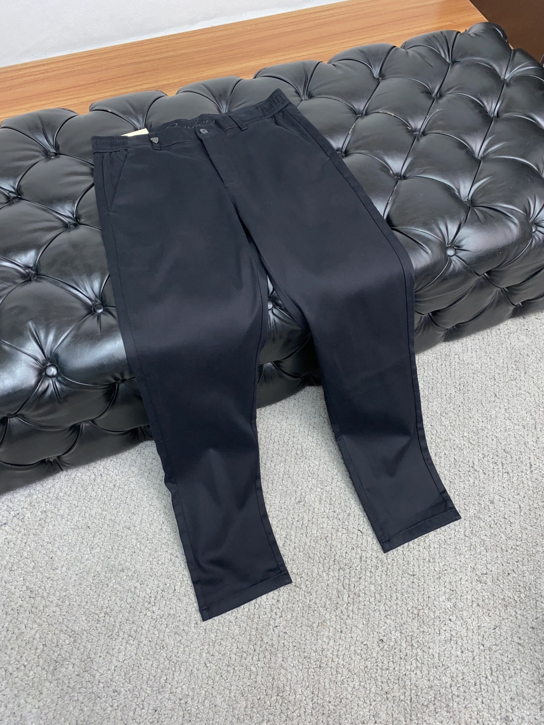  巴宝莉 2025秋冬新款男士休闲西装裤商务直筒裤型，腰头弹力（32码脚口18.5CM）定制 高弹力斜纹