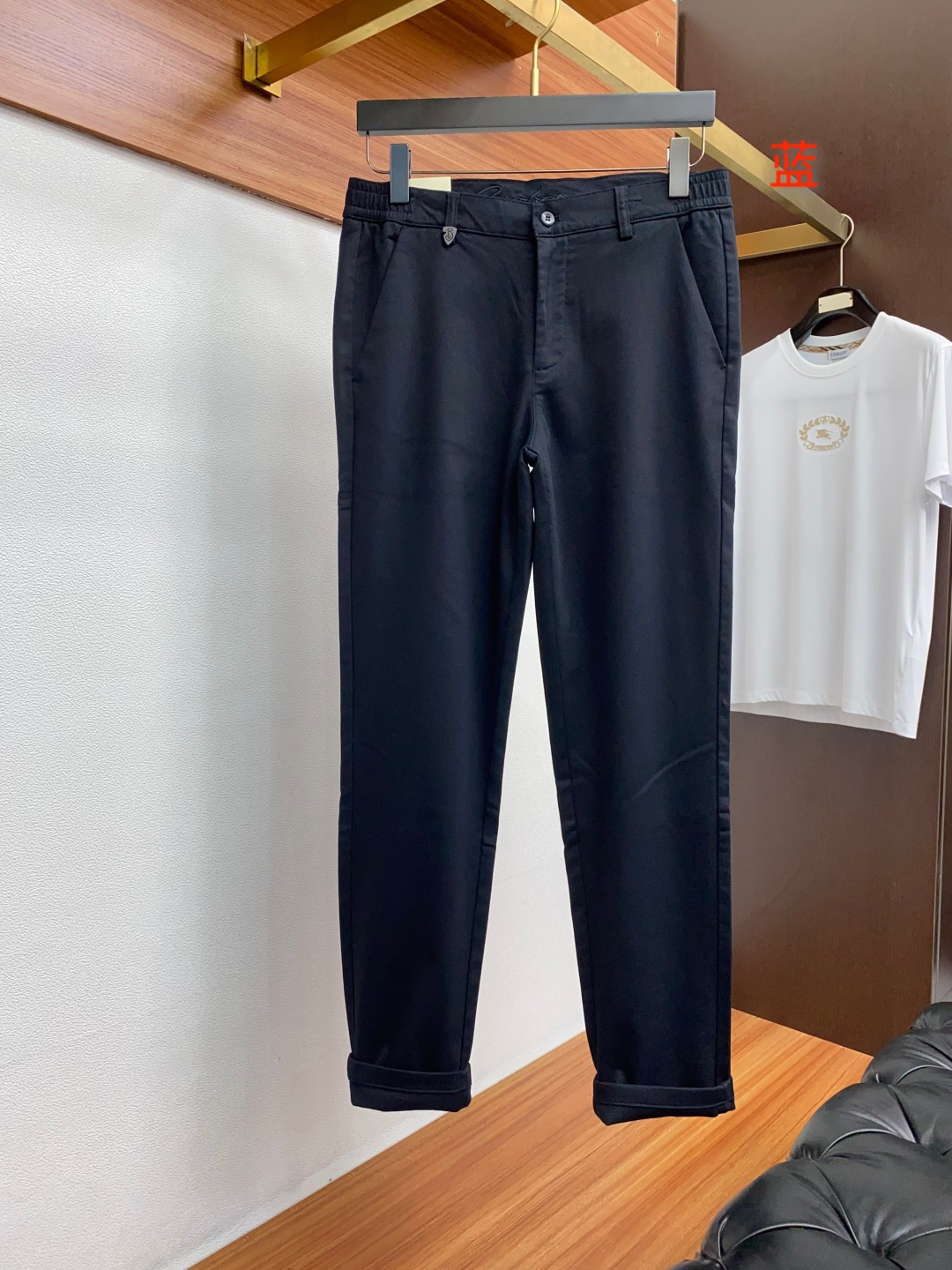 巴宝莉 2025秋冬新款男士休闲西装裤商务直筒裤型，腰头弹力（32码脚口18.5CM）定制 高弹力斜纹石