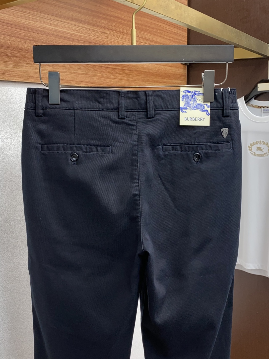 巴宝莉 2025秋冬新款男士休闲西装裤商务直筒裤型，腰头弹力（32码脚口18.5CM）定制 高弹力斜纹石