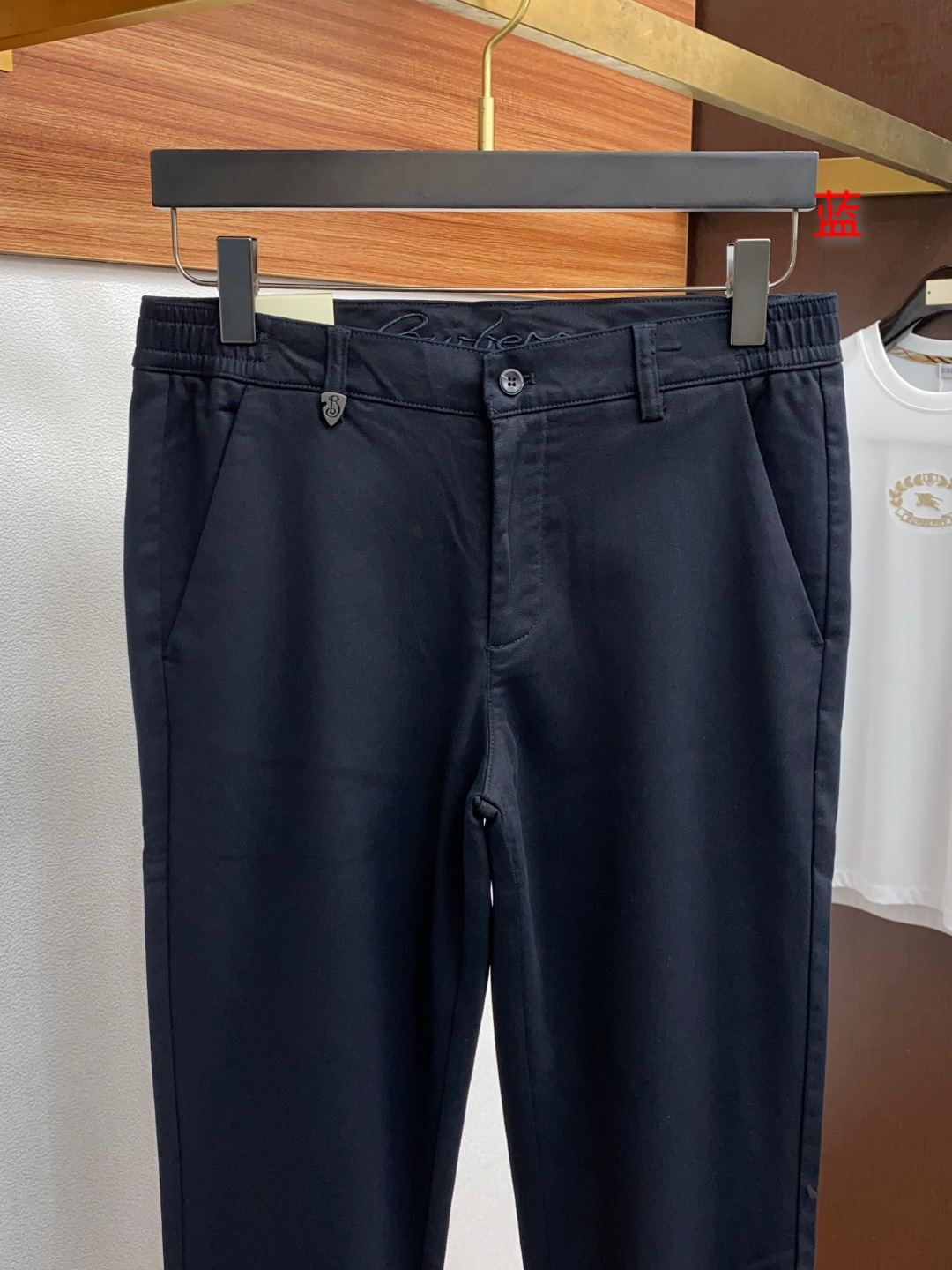 巴宝莉 2025秋冬新款男士休闲西装裤商务直筒裤型，腰头弹力（32码脚口18.5CM）定制 高弹力斜纹石