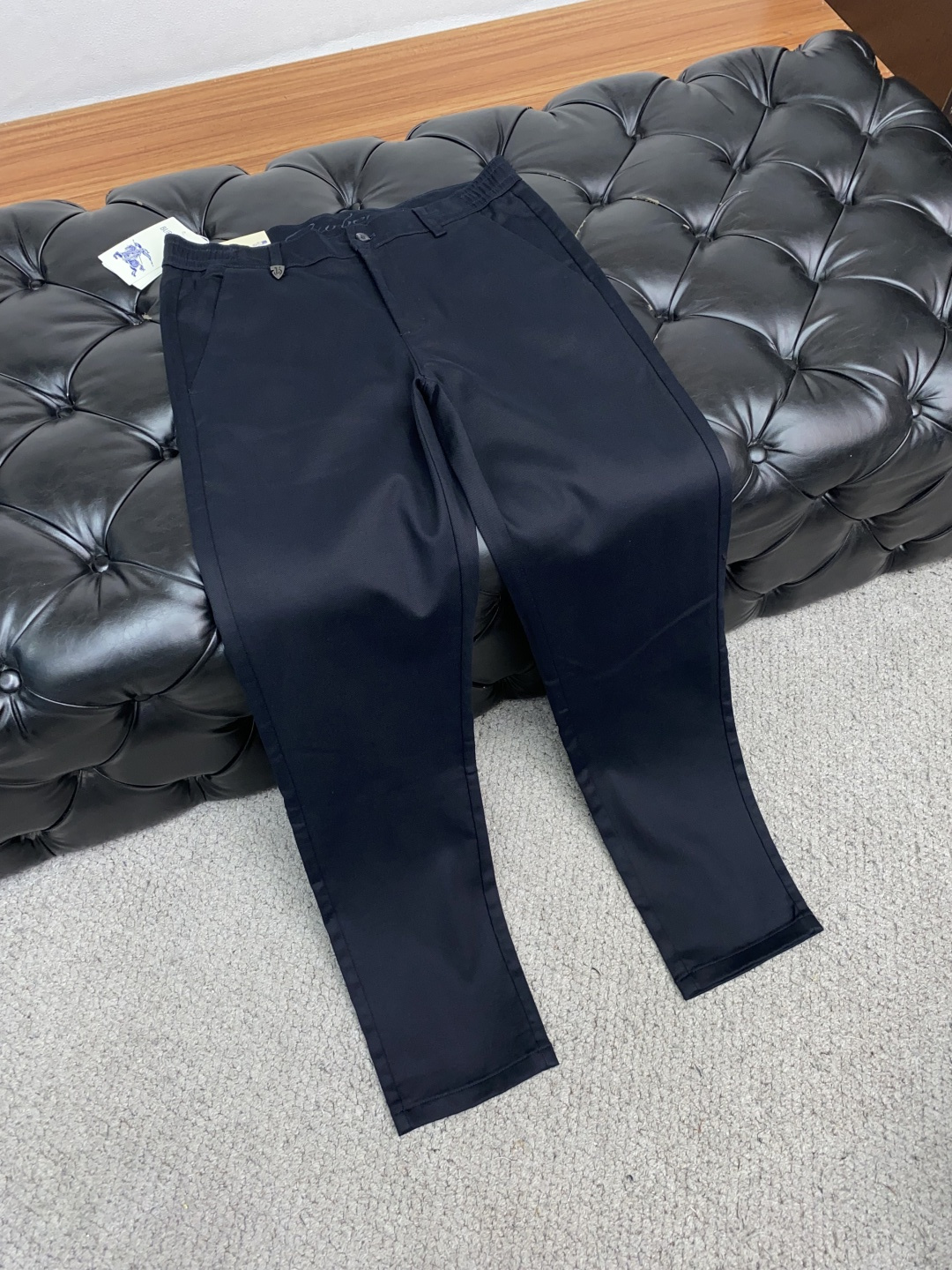 巴宝莉 2025秋冬新款男士休闲西装裤商务直筒裤型，腰头弹力（32码脚口18.5CM）定制 高弹力斜纹石