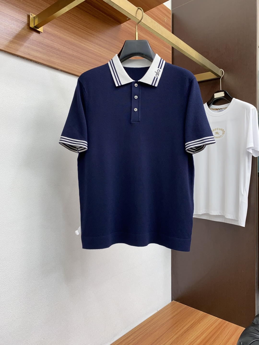  alo 男士高端简约翻领加厚针织毛衣短袖Polo衫 ，香港洋行渠道货，纯正血统品质，25年秋冬 新款，