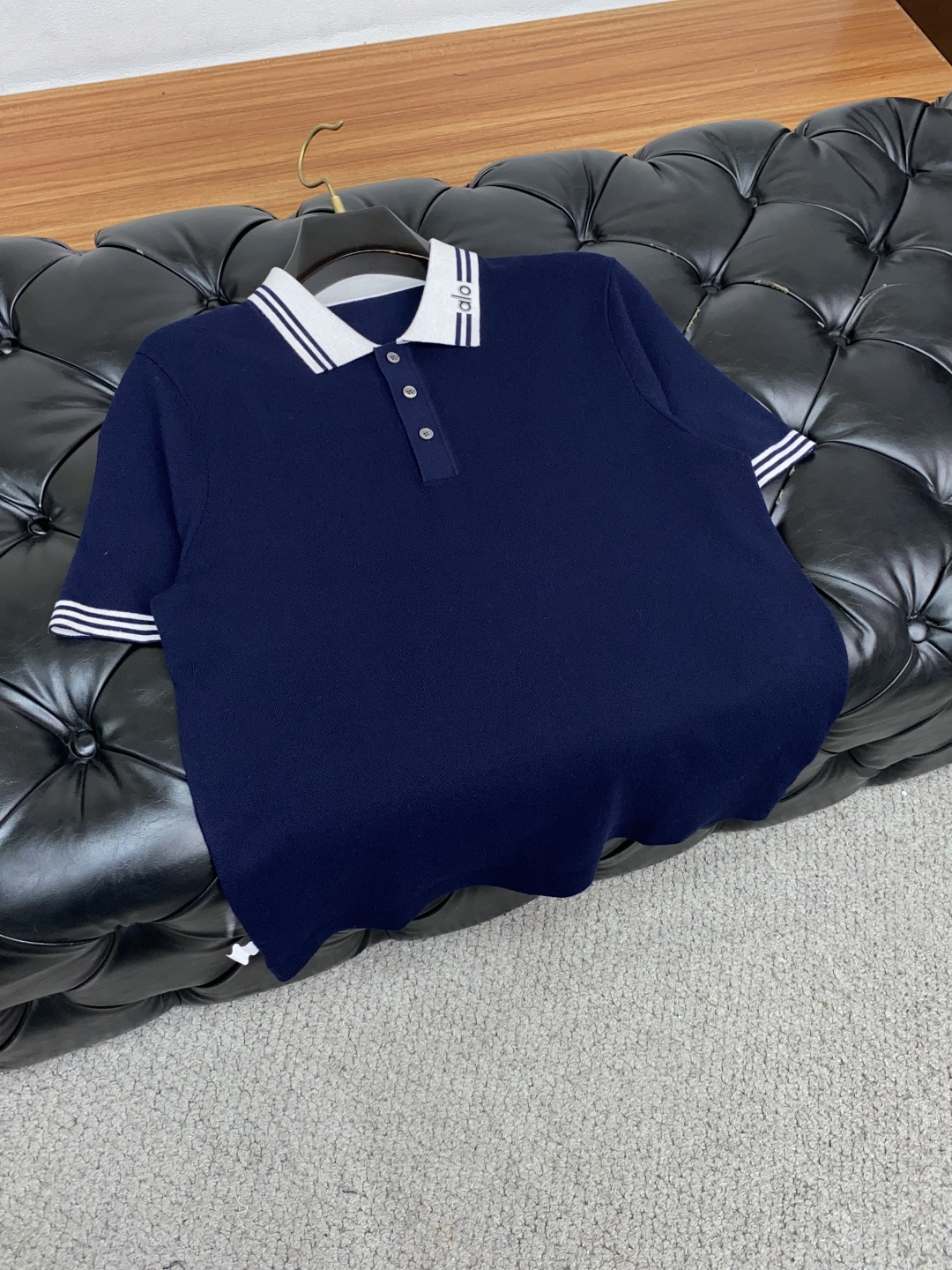  alo 男士高端简约翻领加厚针织毛衣短袖Polo衫 ，香港洋行渠道货，纯正血统品质，25年秋冬 新款，