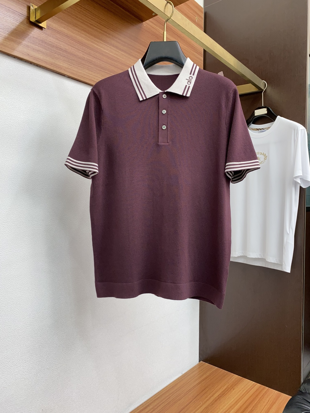  alo 男士高端简约翻领加厚针织毛衣短袖Polo衫 ，香港洋行渠道货，纯正血统品质，25年秋冬 新款，