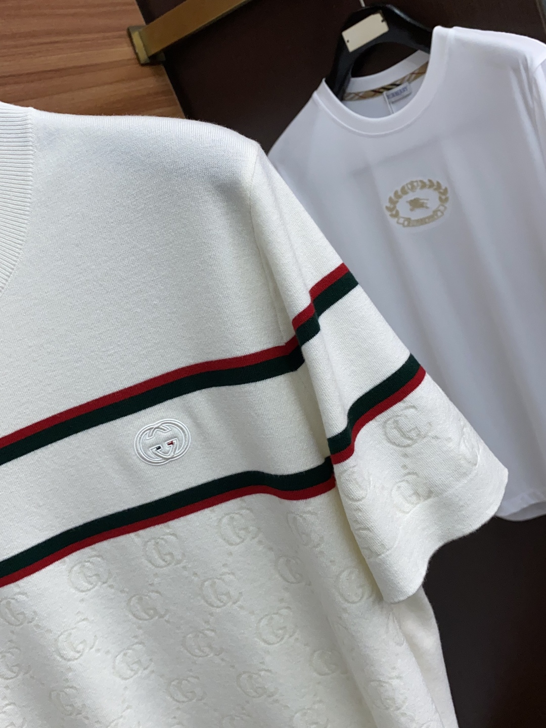 古奇 男士高端简约圆领加厚针织毛衣短袖 ，香港洋行渠道货，纯正血统品质，25年秋冬 新款，经典王牌系列！