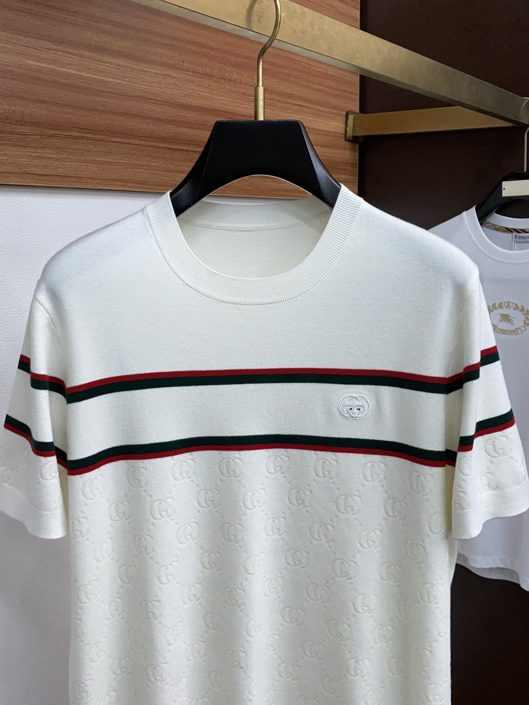 古奇 男士高端简约圆领加厚针织毛衣短袖 ，香港洋行渠道货，纯正血统品质，25年秋冬 新款，经典王牌系列！