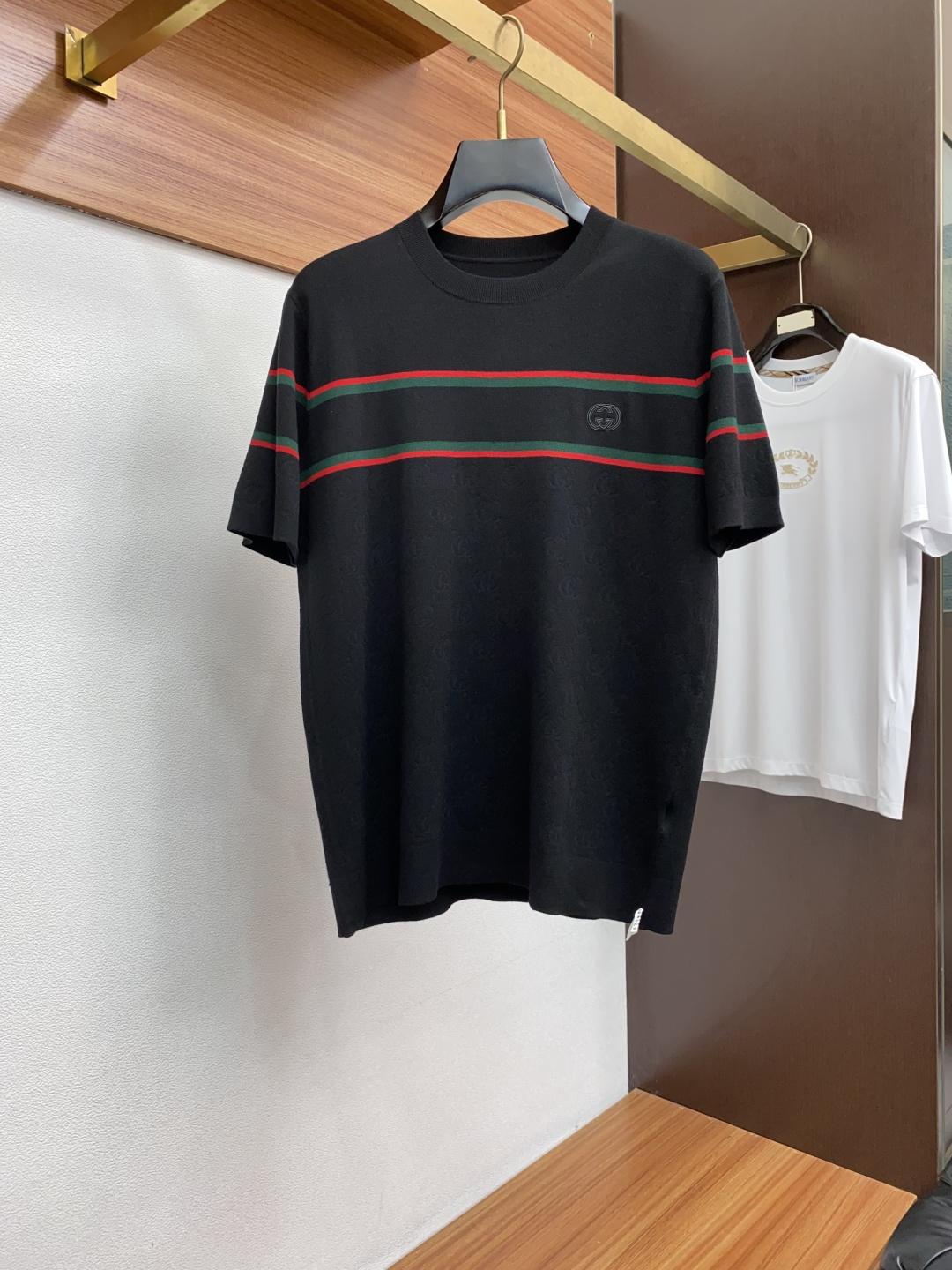  古奇 男士高端简约圆领加厚针织毛衣短袖 ，香港洋行渠道货，纯正血统品质，25年秋冬 新款，经典王牌系列