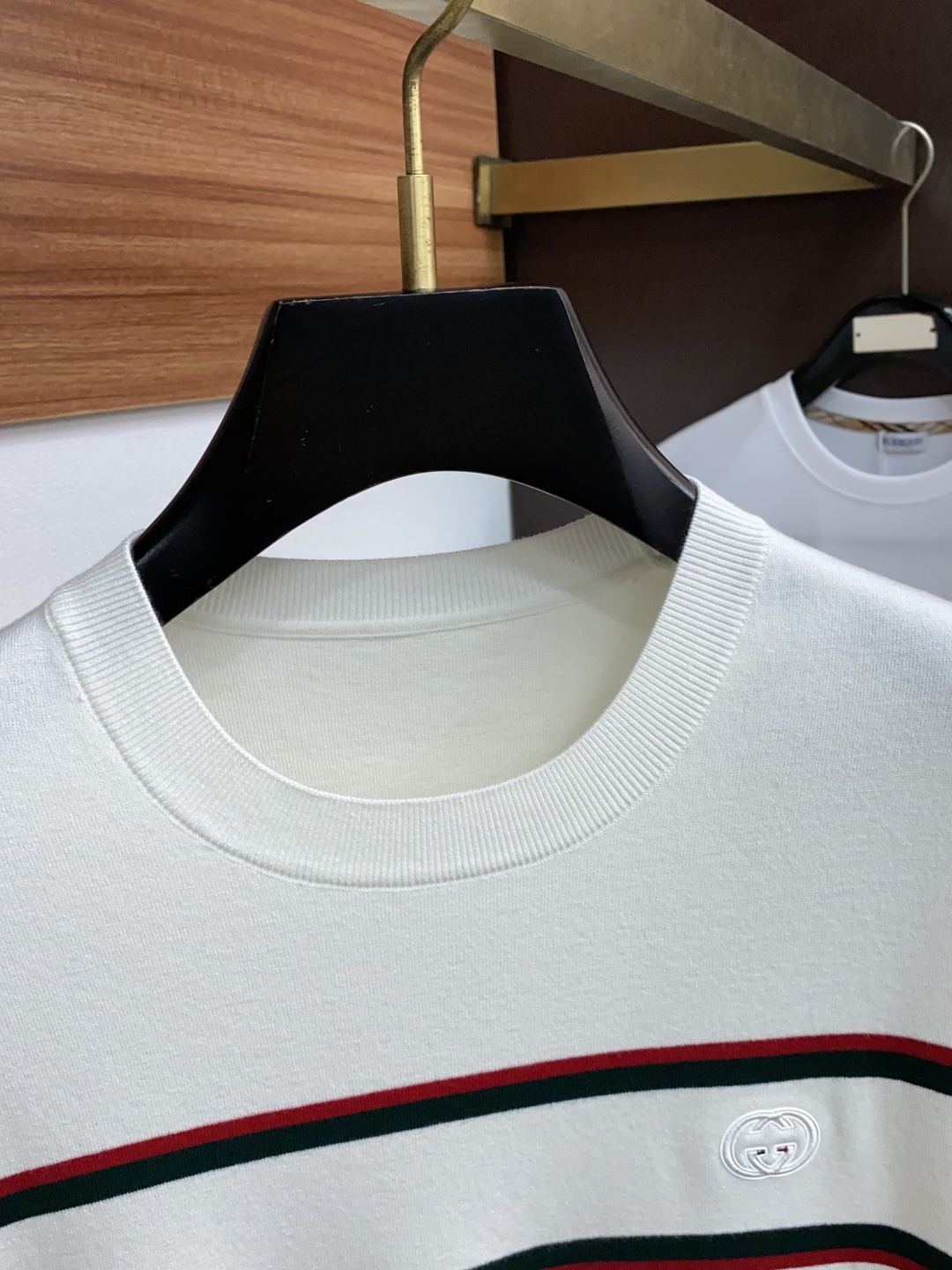 古奇 男士高端简约圆领加厚针织毛衣短袖 ，香港洋行渠道货，纯正血统品质，25年秋冬 新款，经典王牌系列！