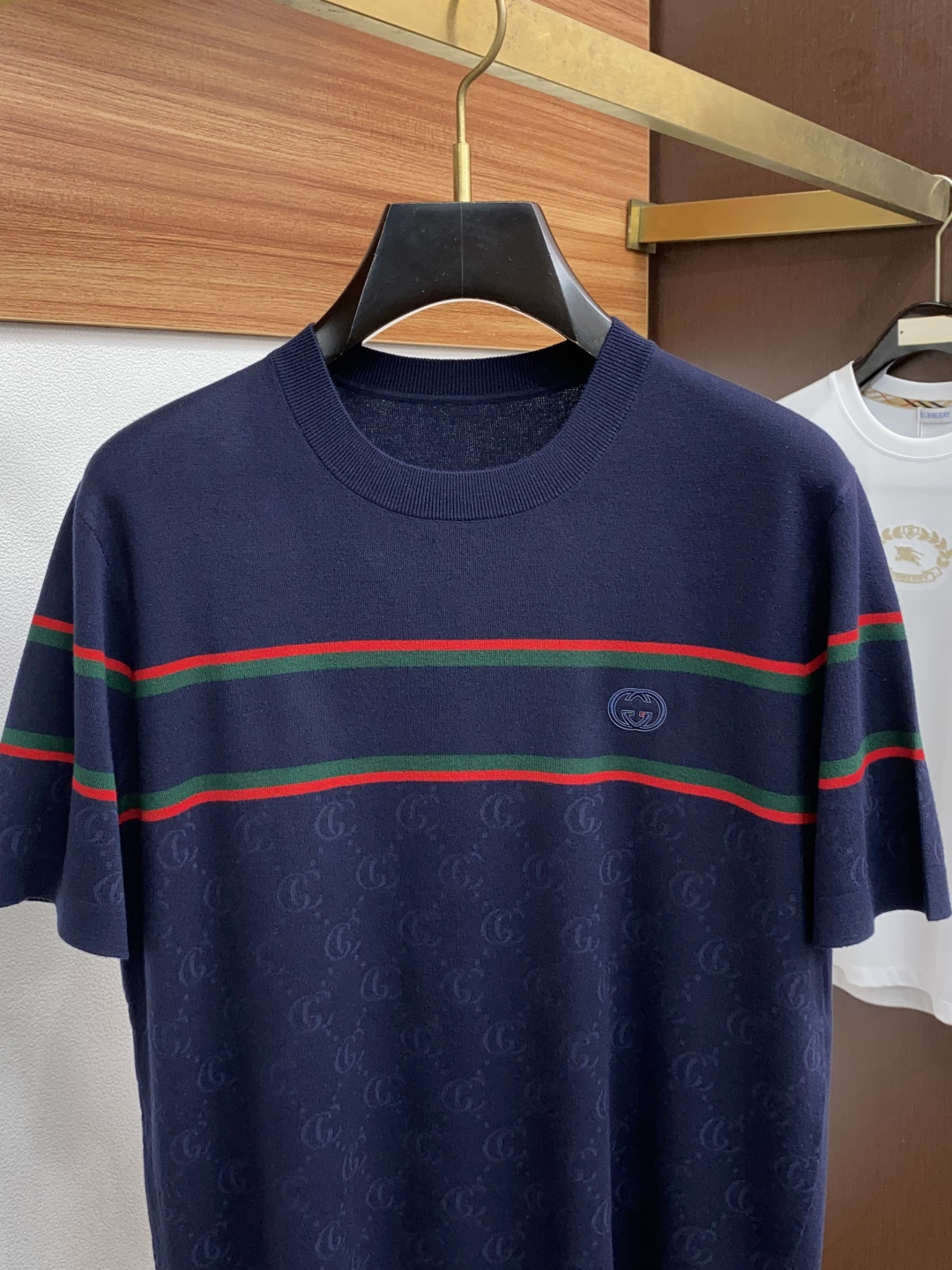  古奇 男士高端简约圆领加厚针织毛衣短袖 ，香港洋行渠道货，纯正血统品质，25年秋冬 新款，经典王牌系列