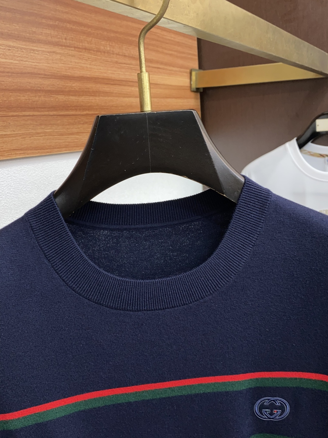  古奇 男士高端简约圆领加厚针织毛衣短袖 ，香港洋行渠道货，纯正血统品质，25年秋冬 新款，经典王牌系列