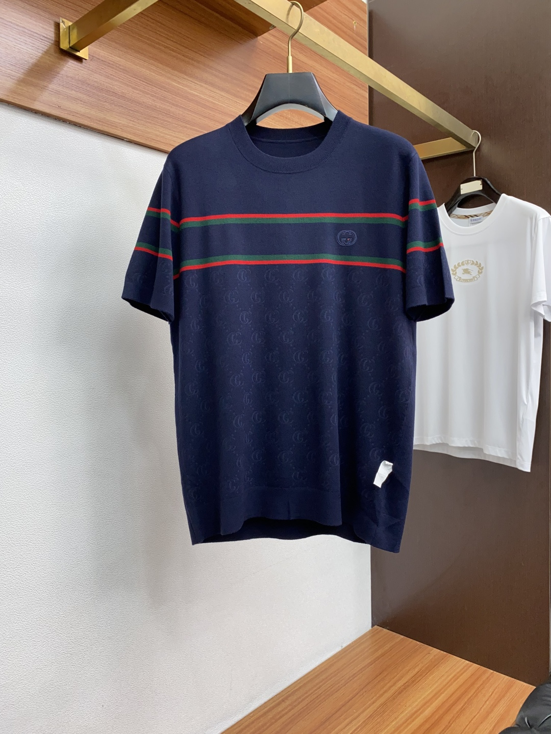  古奇 男士高端简约圆领加厚针织毛衣短袖 ，香港洋行渠道货，纯正血统品质，25年秋冬 新款，经典王牌系列