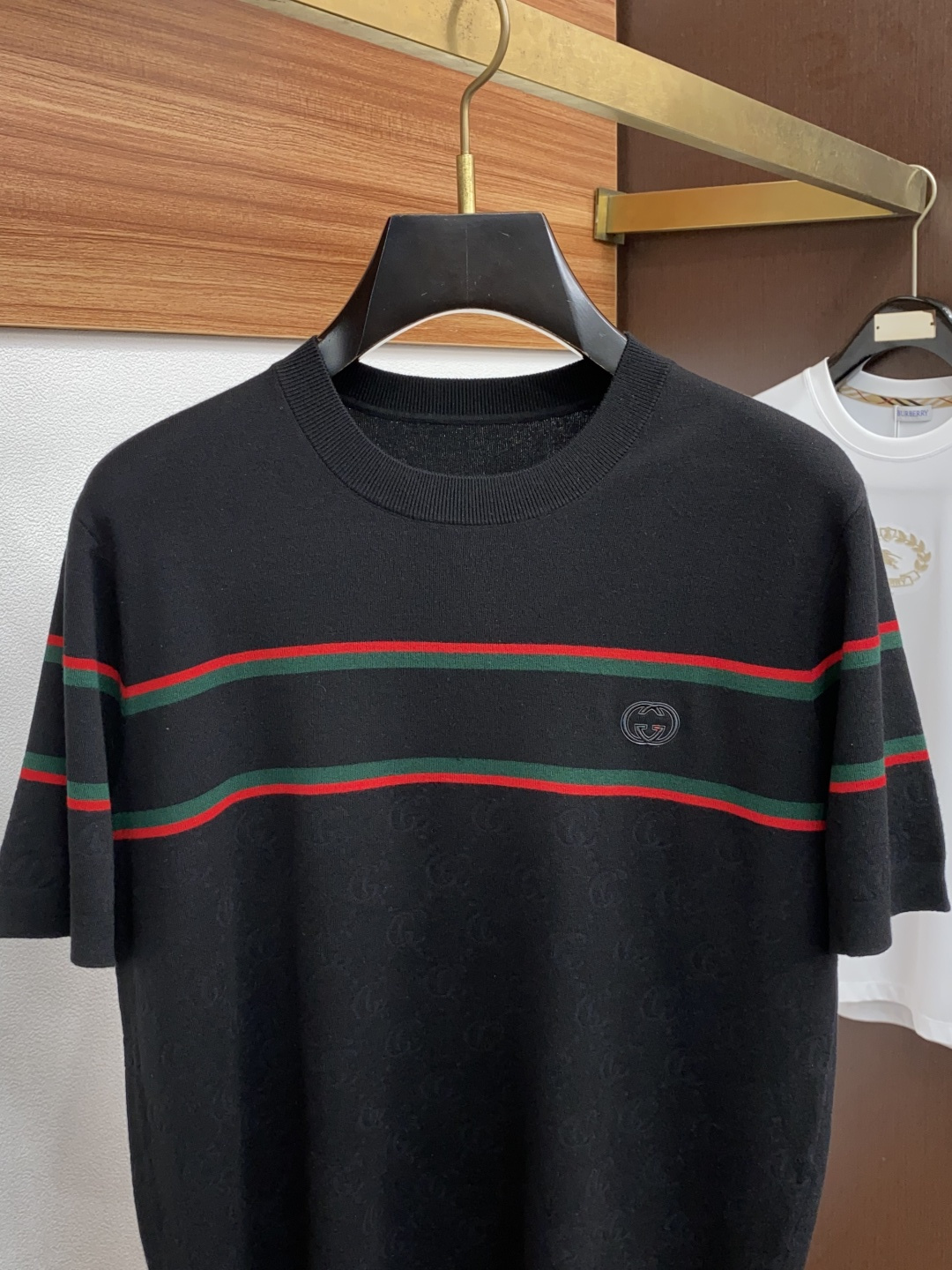  古奇 男士高端简约圆领加厚针织毛衣短袖 ，香港洋行渠道货，纯正血统品质，25年秋冬 新款，经典王牌系列