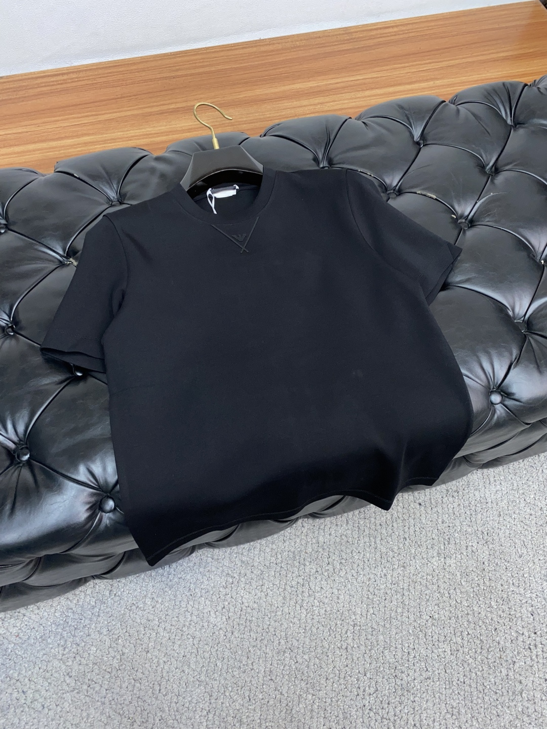 阿玛尼 25秋冬家族男士高端简约圆领加厚空气棉短袖 卫衣，香港洋行渠道货，纯正血统品质，25年秋冬 新款