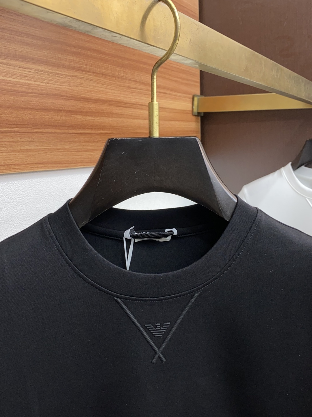 阿玛尼 25秋冬家族男士高端简约圆领加厚空气棉短袖 卫衣，香港洋行渠道货，纯正血统品质，25年秋冬 新款