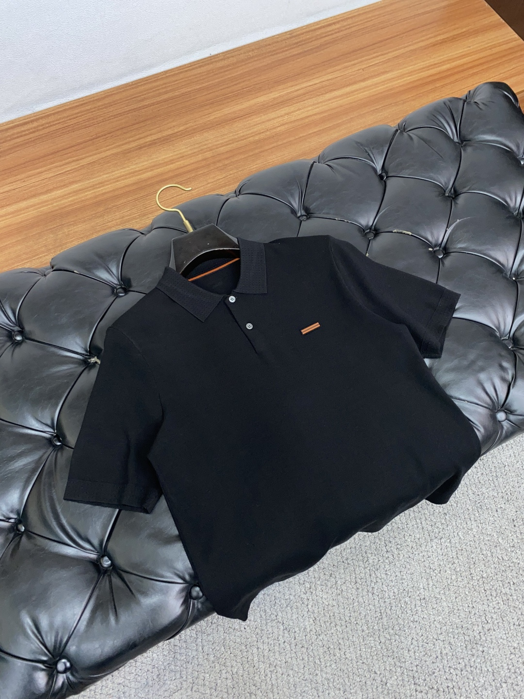 杰尼亚 男士高端简约翻领加厚针织毛衣短袖 ，香港洋行渠道货，纯正血统品质，25年秋冬 新款，经典王牌系列